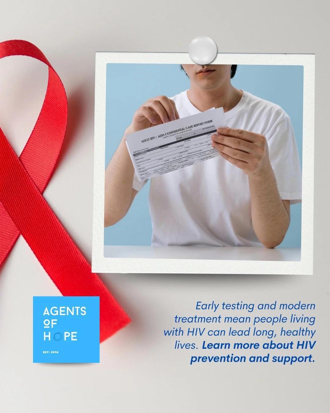 A red ribbon is a reminder: 

Know your status. 

Get tested. 🎗️ 

Simple, private, and essential for your health journey. 

We support everyone seeking care and understanding.

Send us a DM for resources. 🩵

#KnowYourStatus #HIVAwareness #HealthFo
