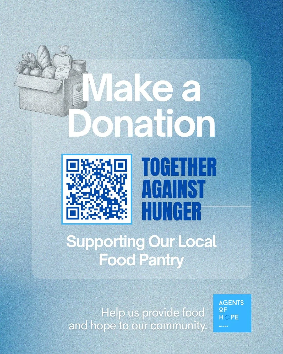 Every day, our pantry is helping more families get the food and baby formula they need. 

Your support keeps our shelves stocked and our community cared for. 

If you can, please donate or share...

every bit helps.

Together, we can fight hunger clo