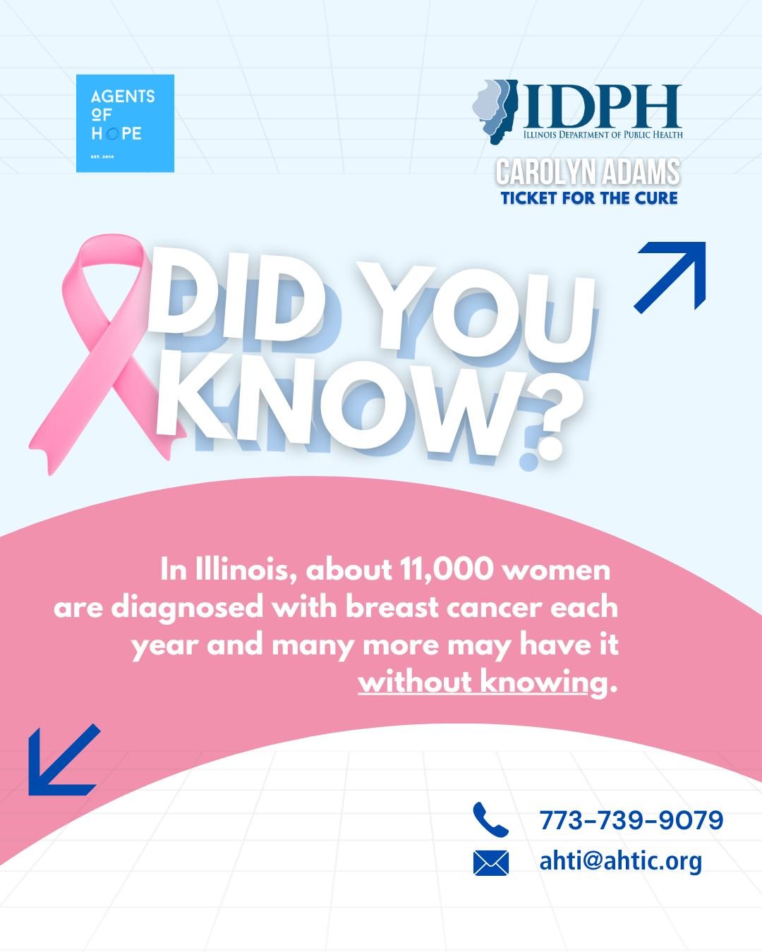 Did you know? 

In Illinois, breast cancer is the leading cause of cancer death among women, and about 11,000 women are diagnosed each year. Yet only a small portion of cases are found at the earliest, most treatable stage. Early detection dramatical