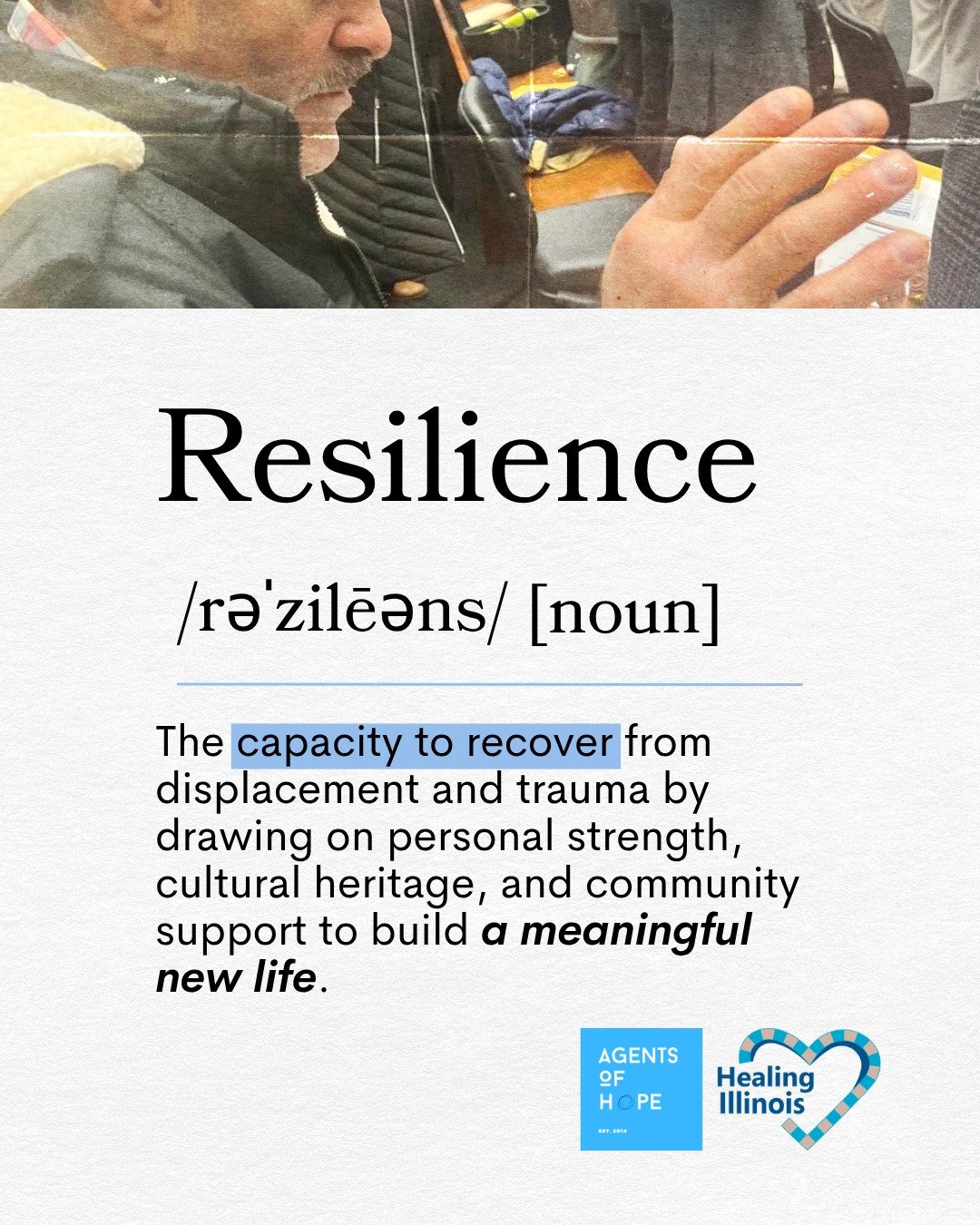 Resilience [noun]: The quiet strength required to turn a new place into a home. 🕊️
In our work with refugees, we see resilience in every story of survival and every step toward integration. 

It&rsquo;s not just a personal trait; it&rsquo;s a commun