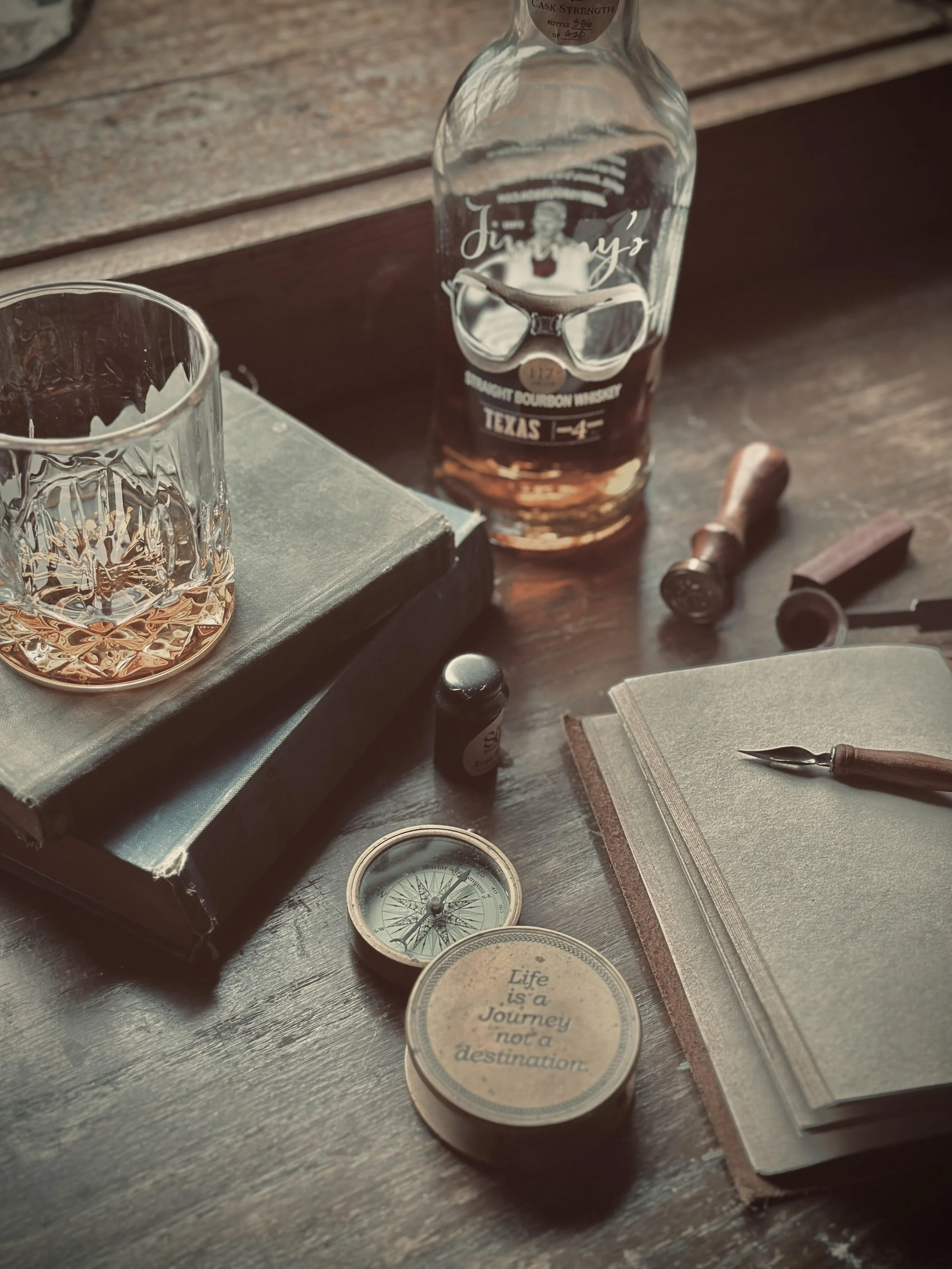 jimmys texas bourbon library compass straight rocks glass