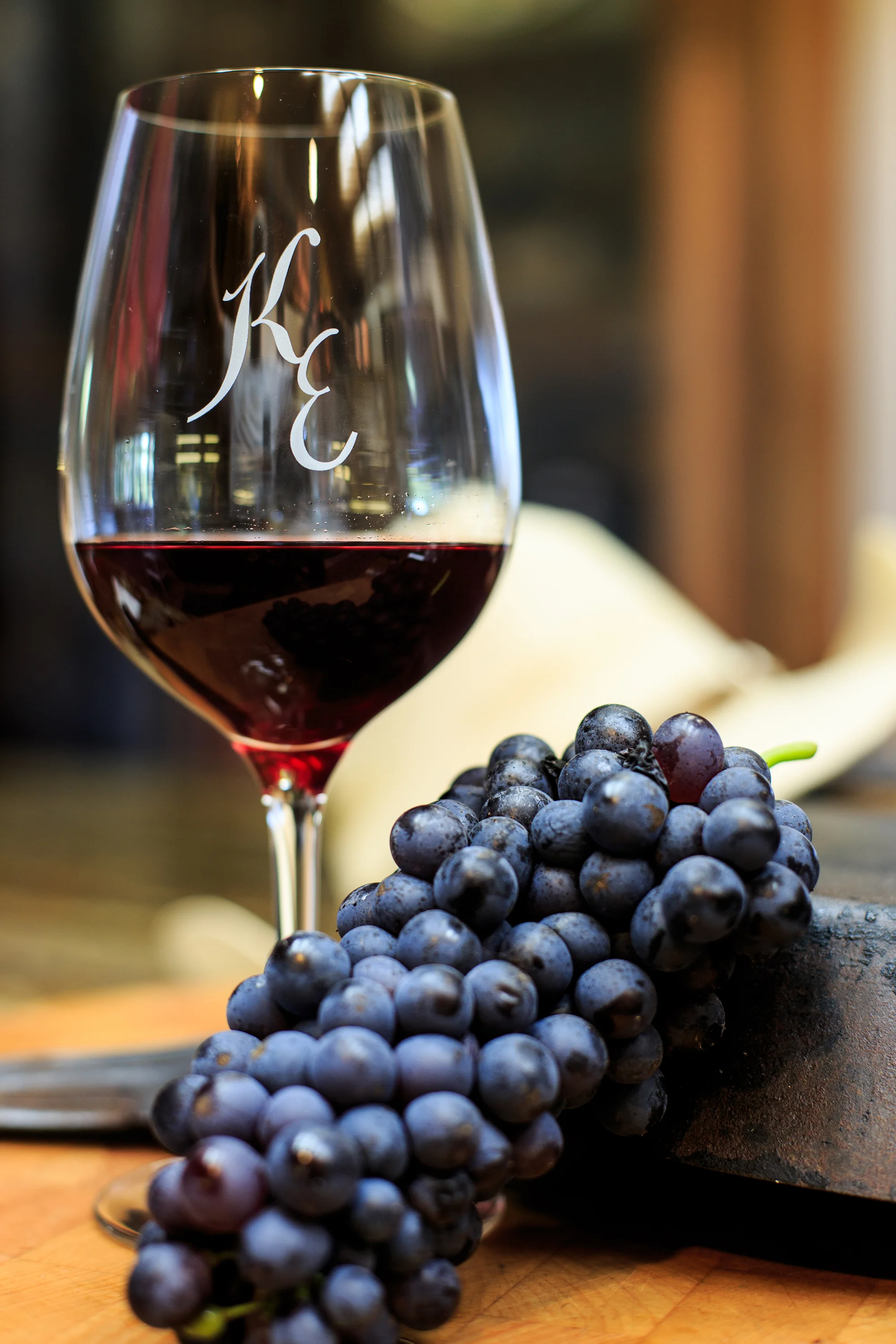 Kiepersol Grapes with Glass and Cowboy Hat