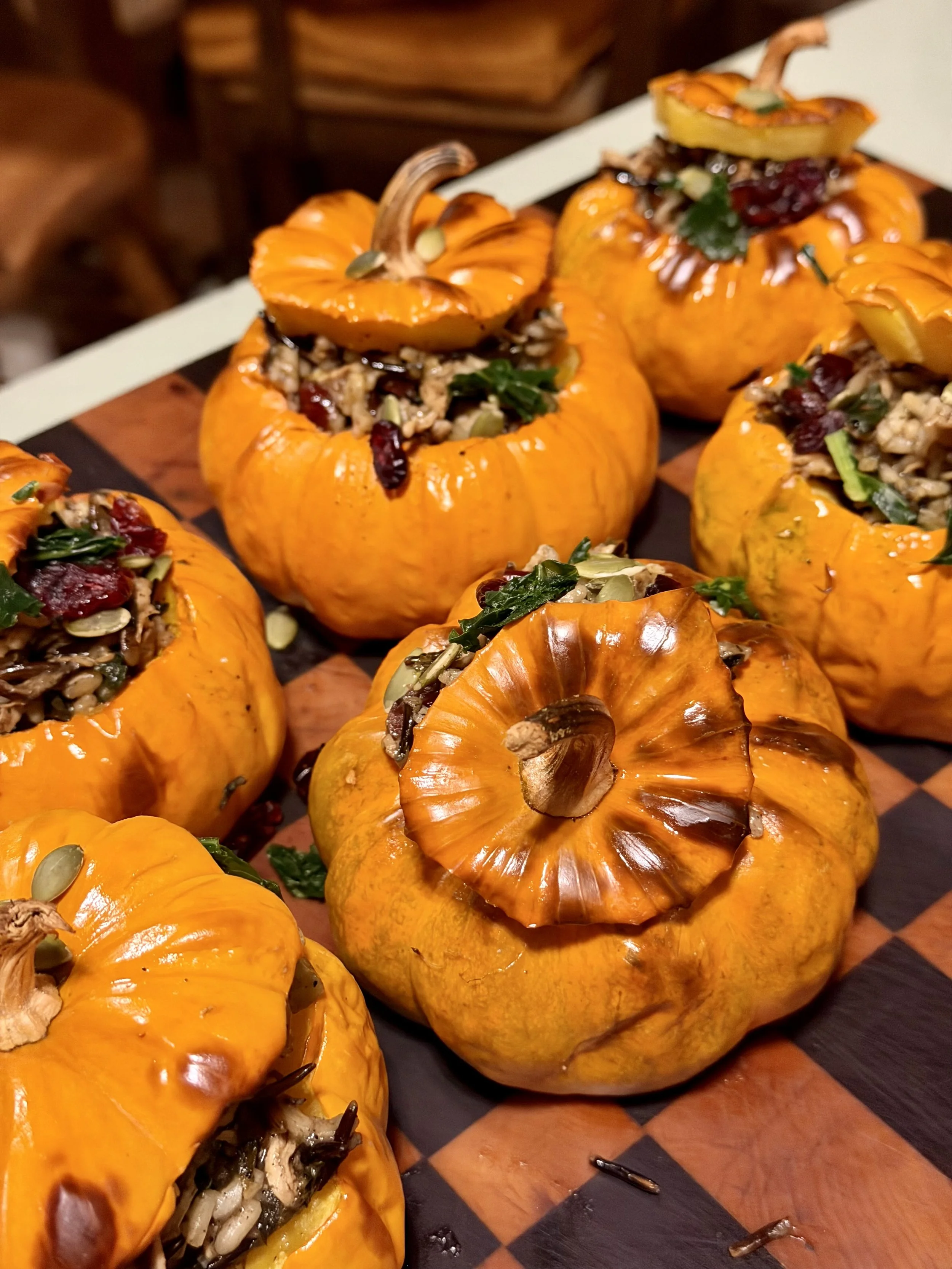stuffed harvest pumpkin