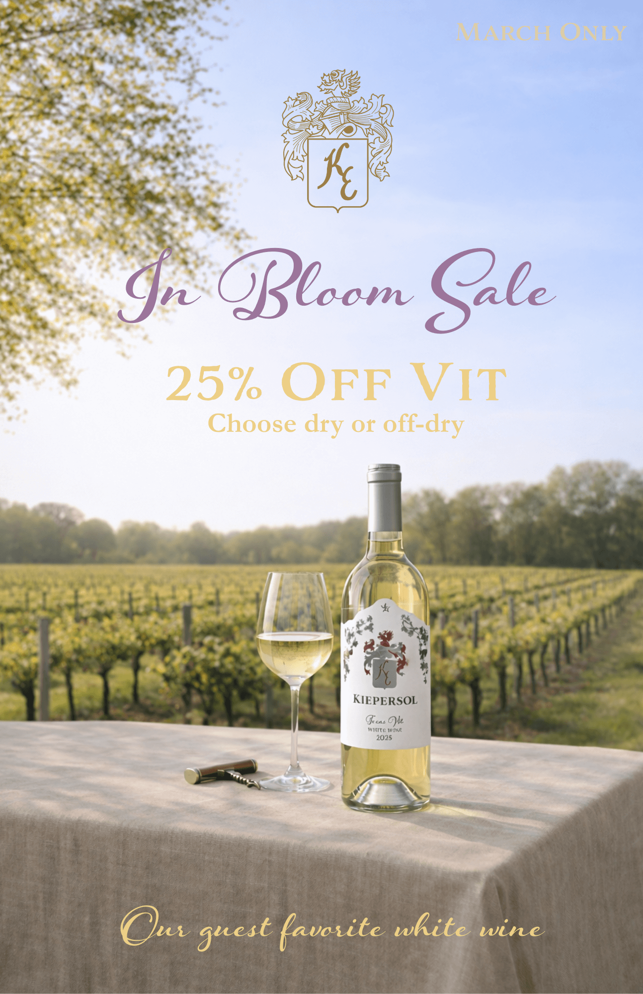 March Sale on Kiepersol Vit