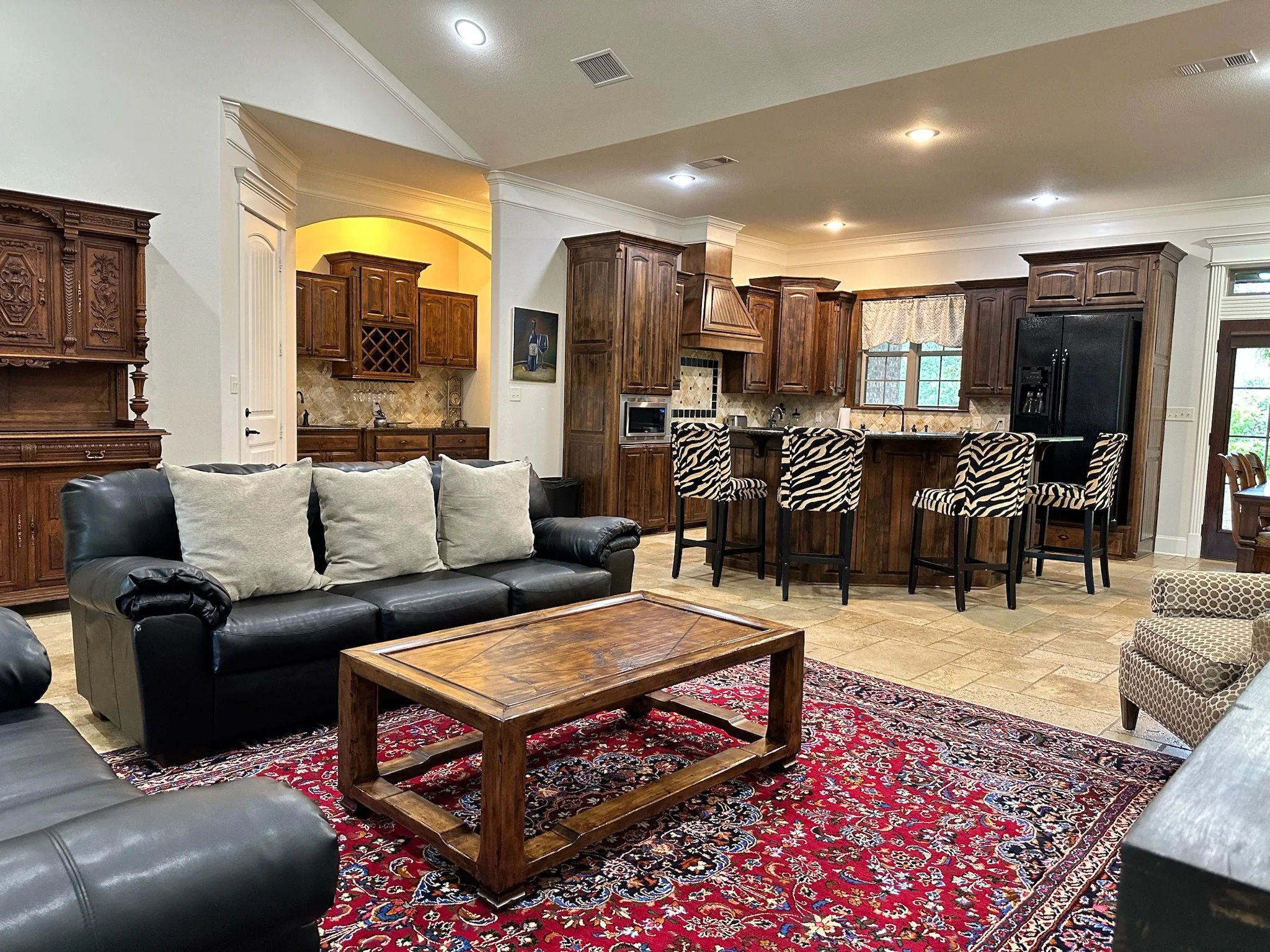 Living Room and Kitchen at the Vines Chalet