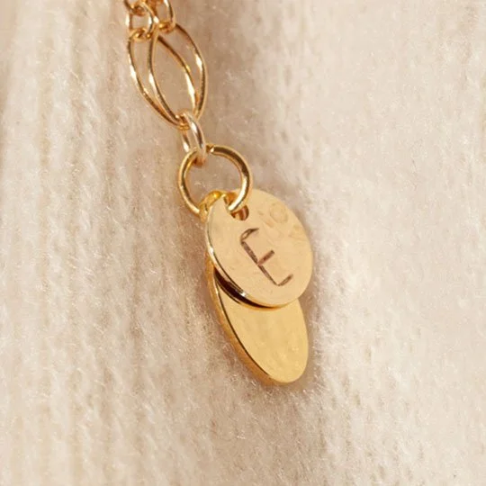 initial stamped charm