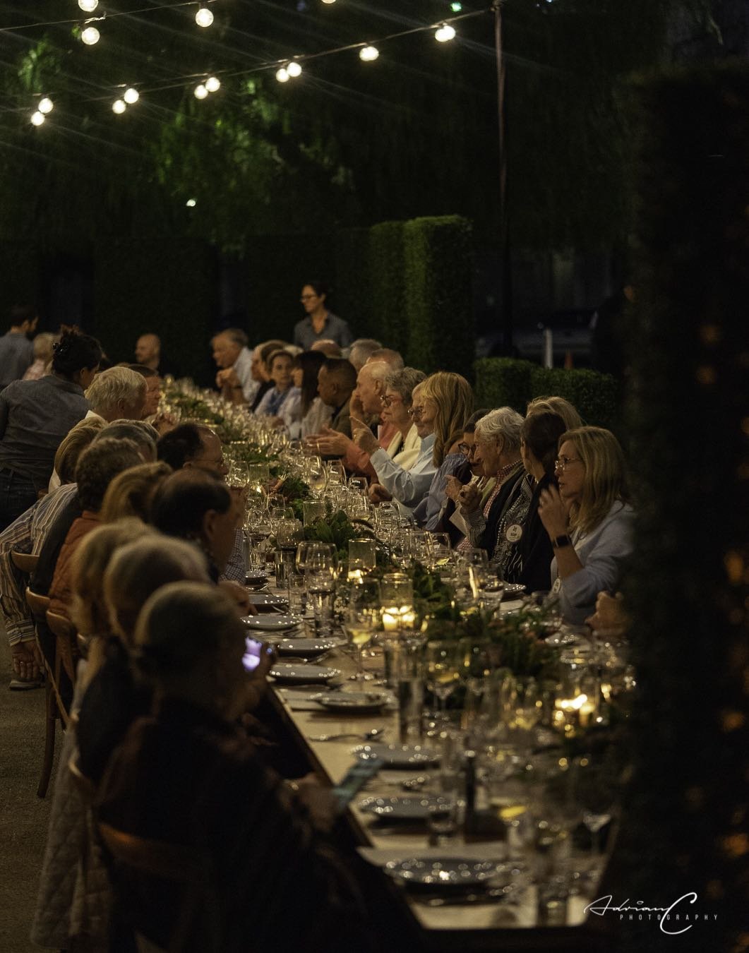 One long table in plaza (Up to 250 guests)