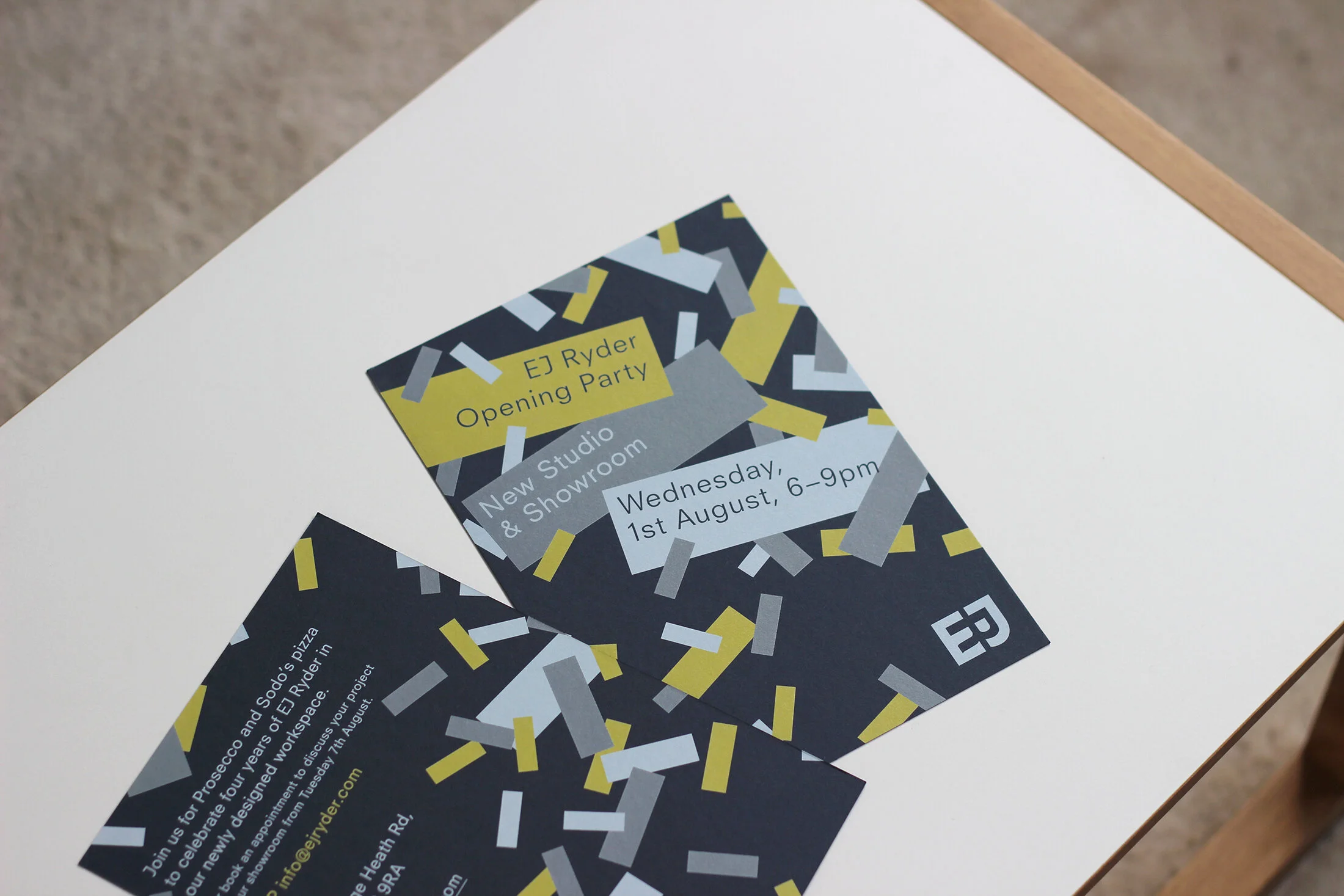 Alan Clarke-Symonds_graphic design_EJ Ryder_private view_party_invite design_London_GF Smith_Colourplan_White ink printing.jpg