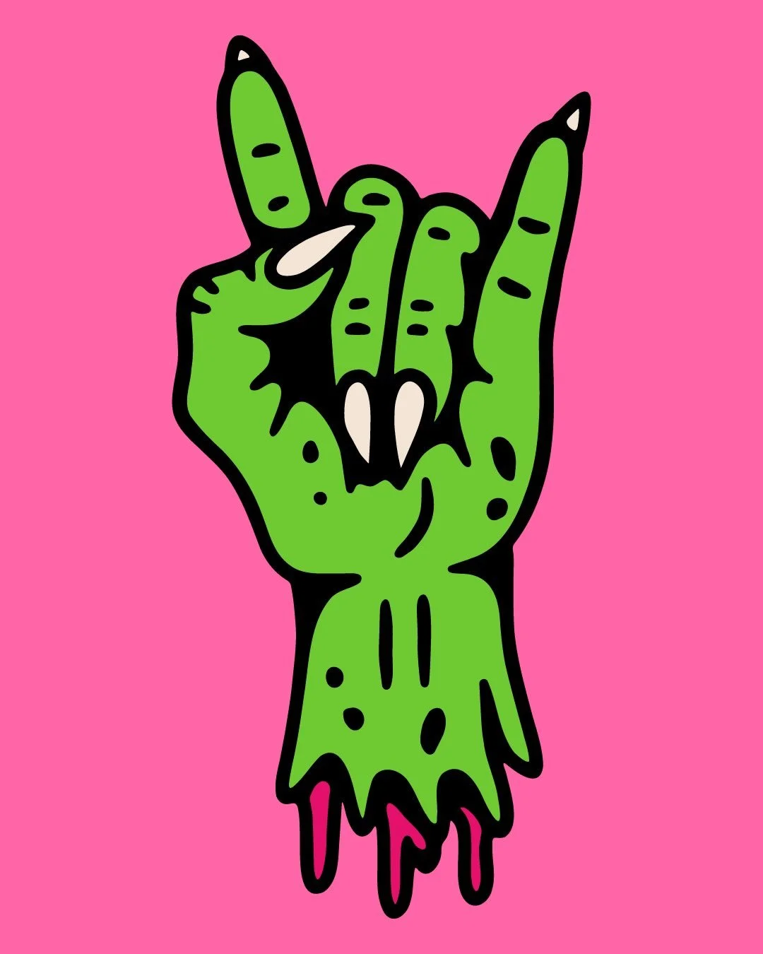 🧟🤘 To the grave! Design available ✔️ Perfect for Tee Graphics, Stickers, Packaging, Social Icons. Get in touch for illustrations and branding 🤝 #zombie #rock #metal #horror #tattoo