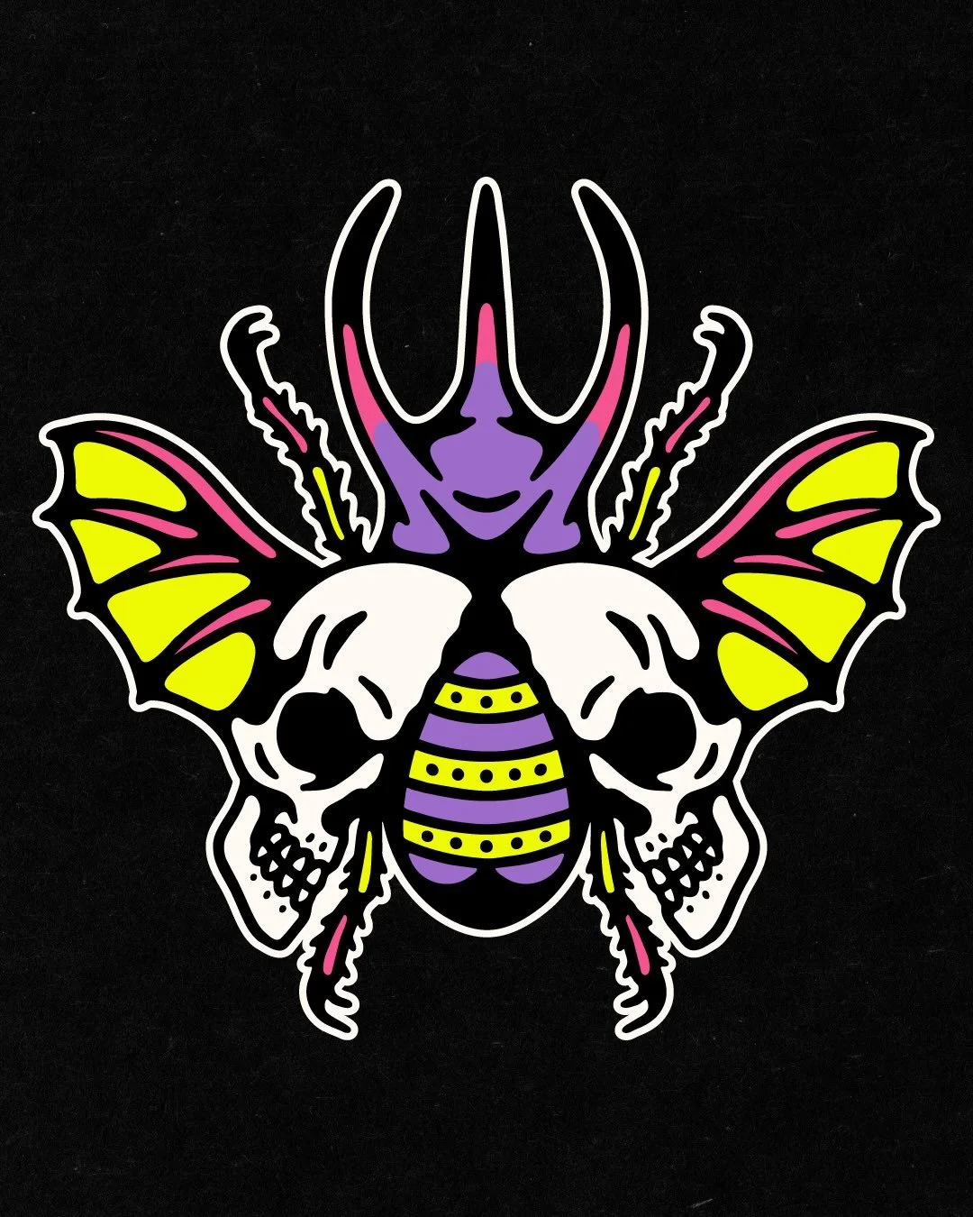 🪲☠️ BORN TO FLY &bull; BOUND TO DIE ☠️🪲 DM or Email for pre-made and custom designs ✉️ #beetle #skull #beetletattoo #tattooart #graphicdesign
