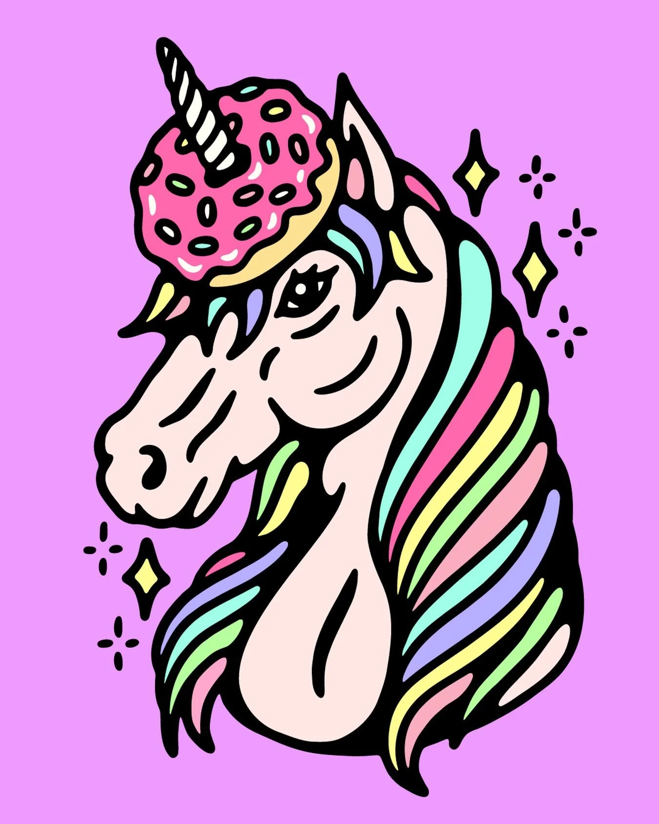 🦄🍩✨ #unicorn #donuts #rainbow #pastel #cute