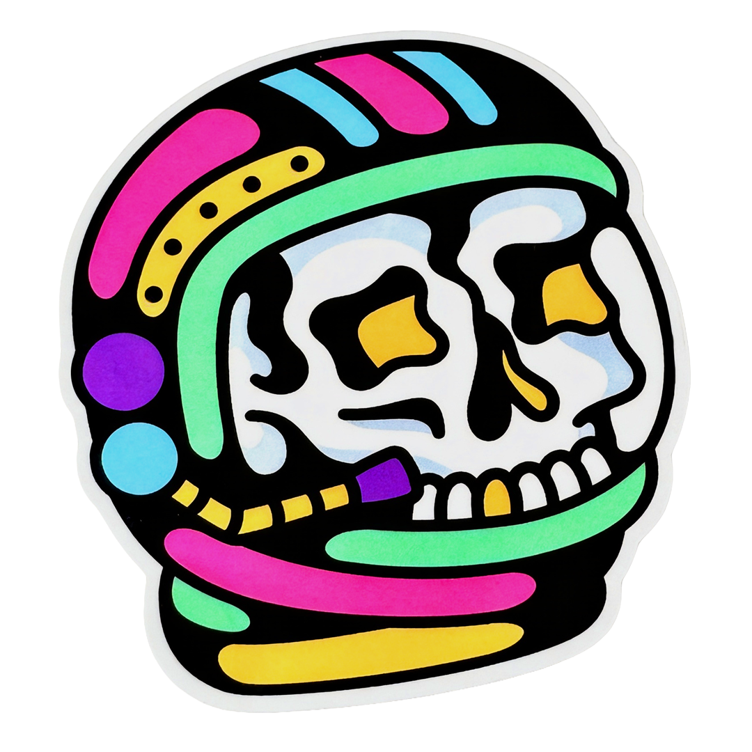 Astro Skull Vinyl Sticker