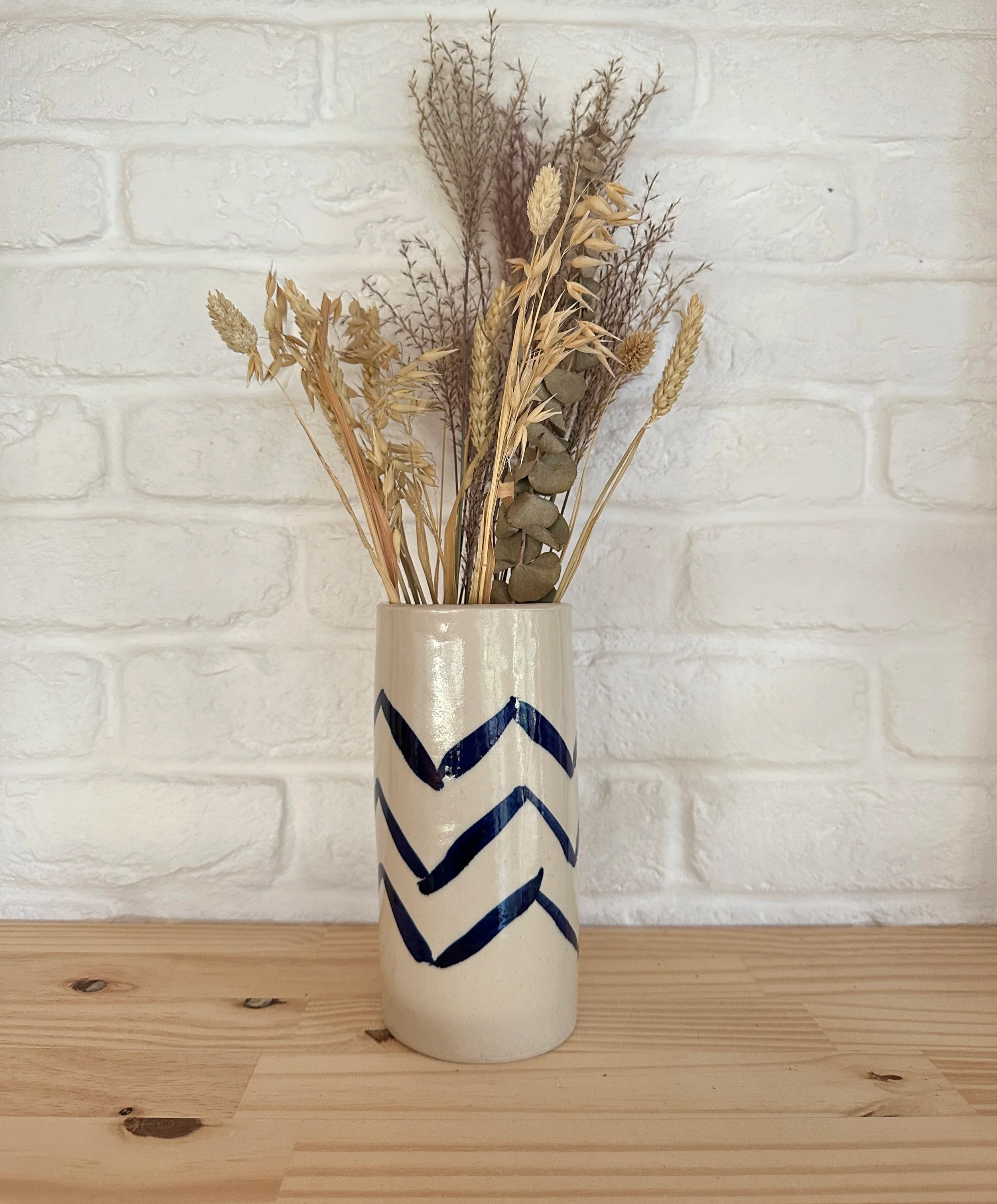 Tall vase - Blue pattern