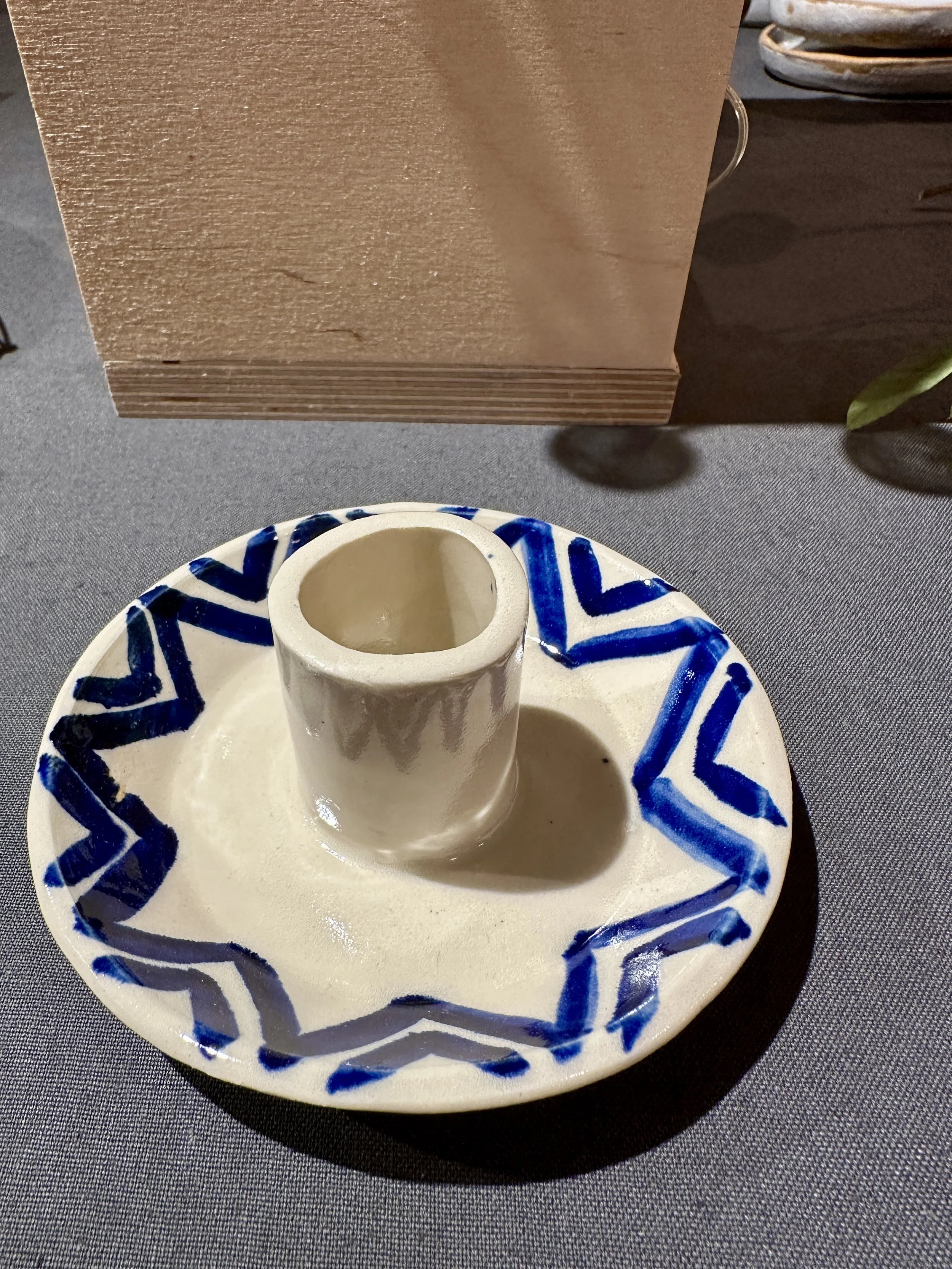 Candlestick holder - mini dish star design