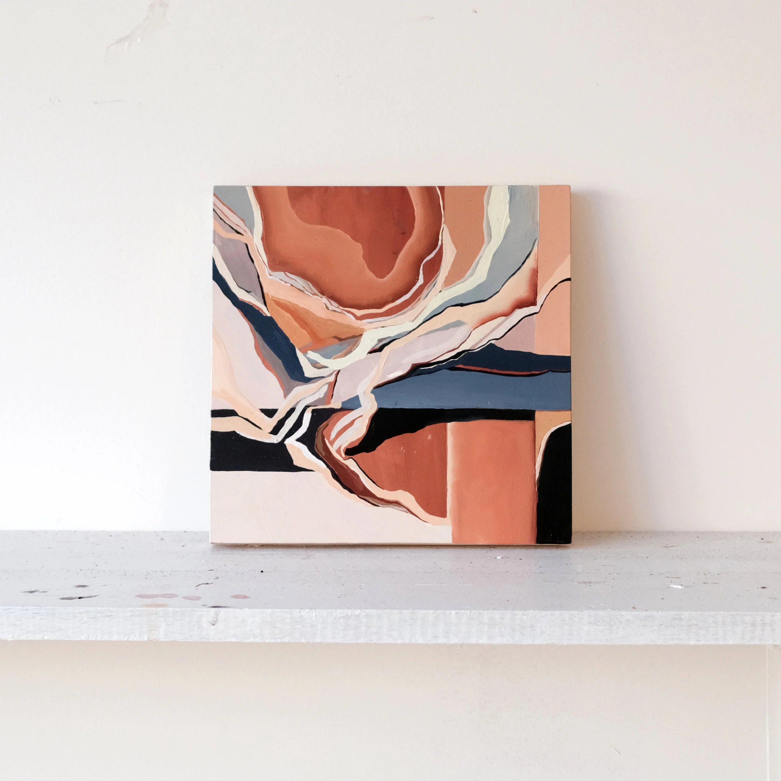 The River Mouth, 240mm x 240mm, Oil on board, SOLD