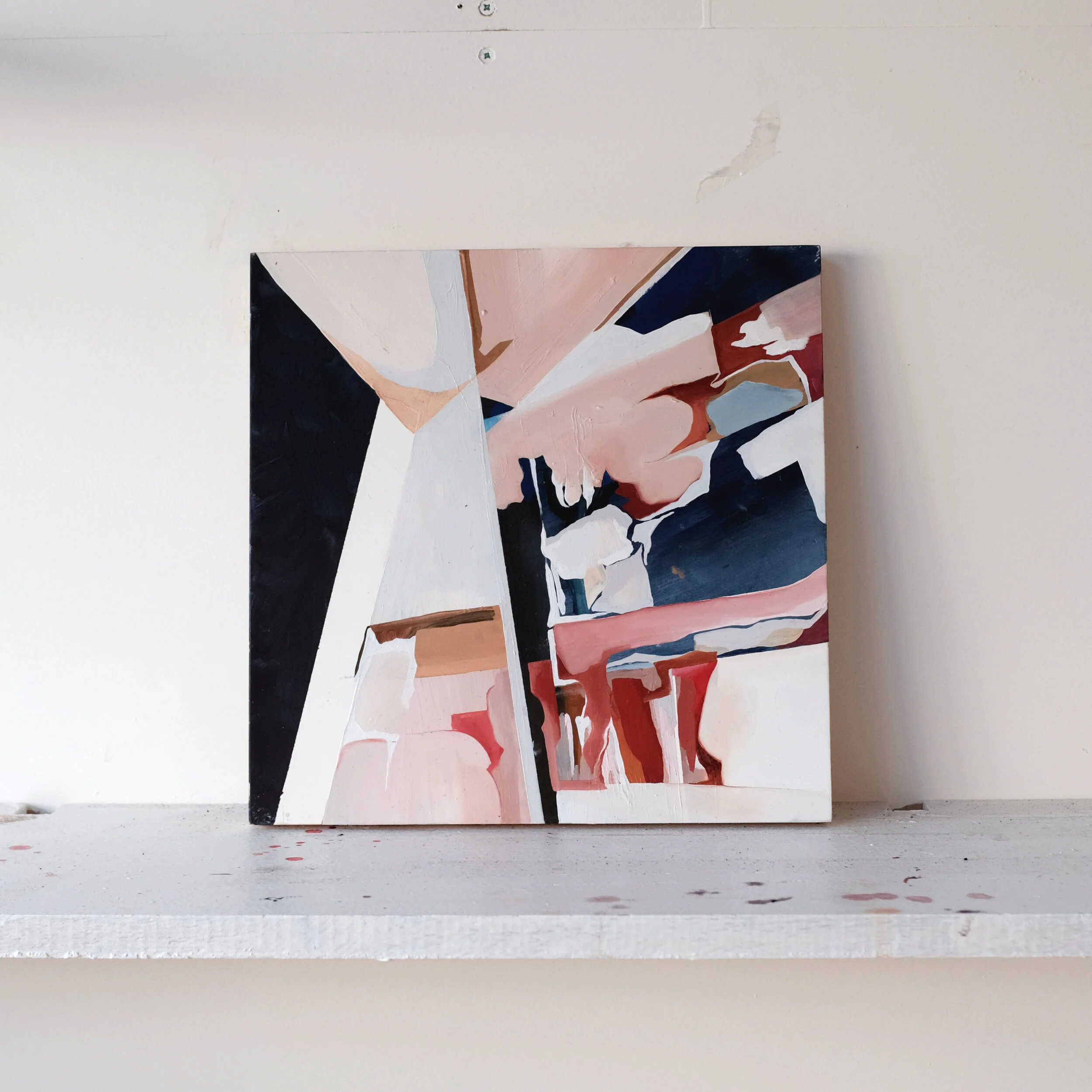 Breakwater, 300mm x 300mm, Oil on board, SOLD