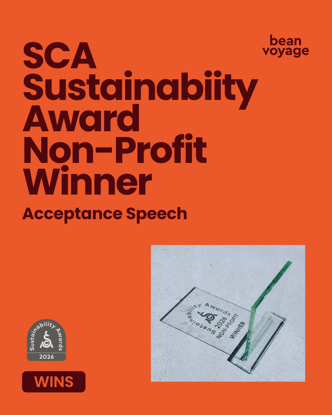 SCA Sustainability Award Acceptance Speech