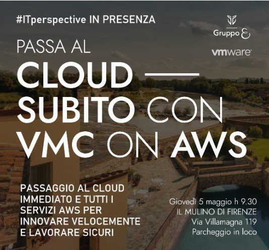 Passa al cloud subito con VMC on AWS
