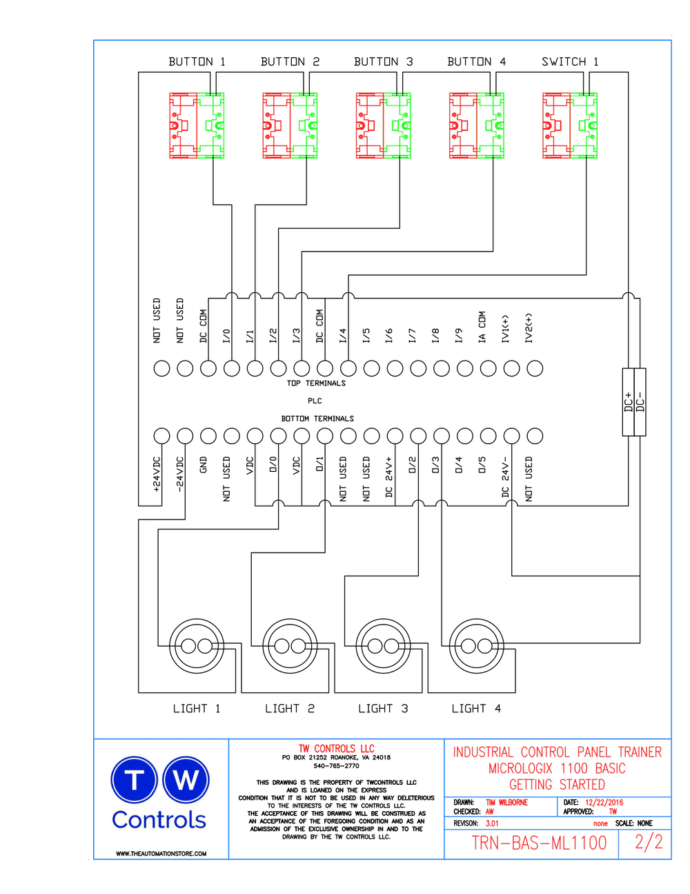 RsLogix 500 Training - Wiring Your Allen Bradley Micrologix 1100 PLC — TW  Controls plc Wiring Diagram Symbols TW Controls
