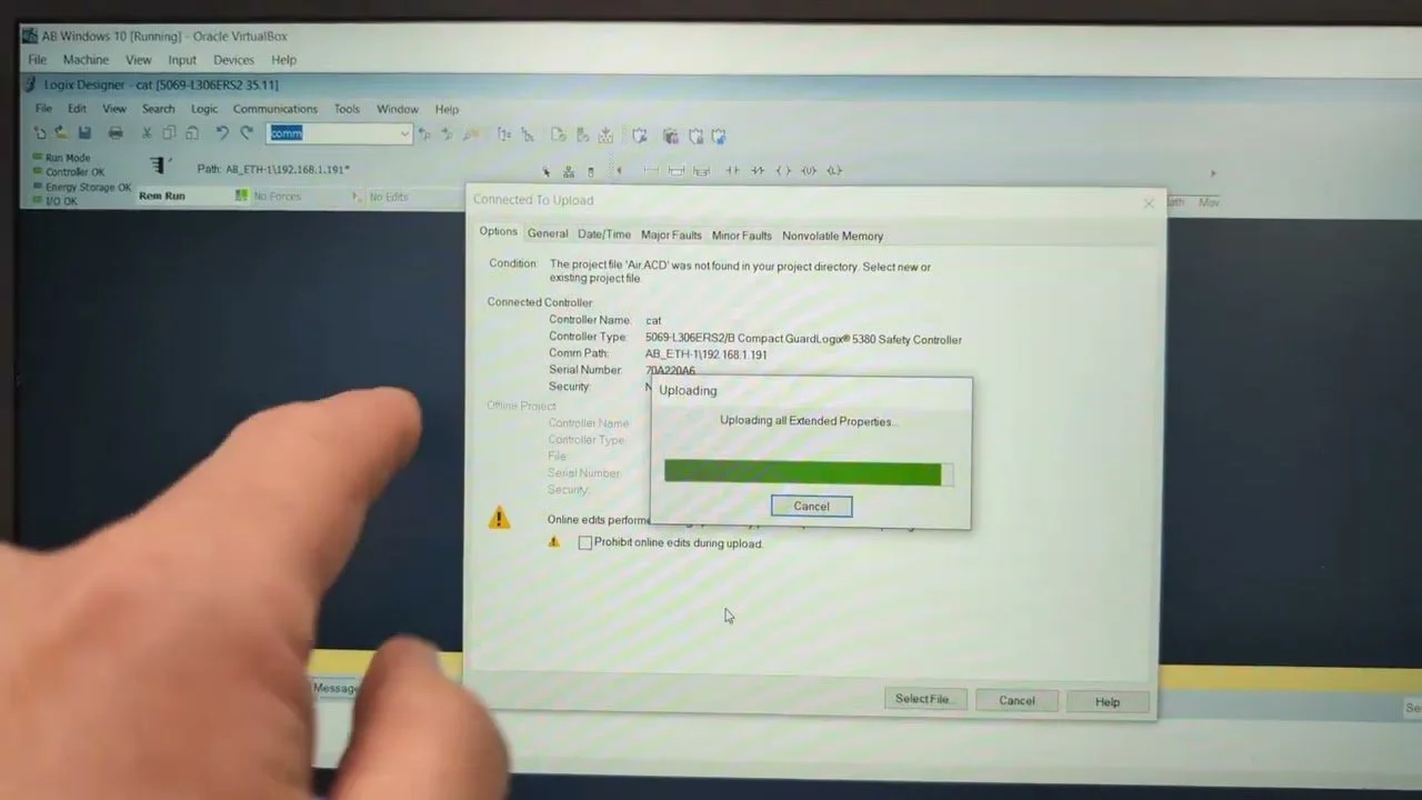 Help Needed: Studio 5000 Stuck on "Uploading All Extended Properties"