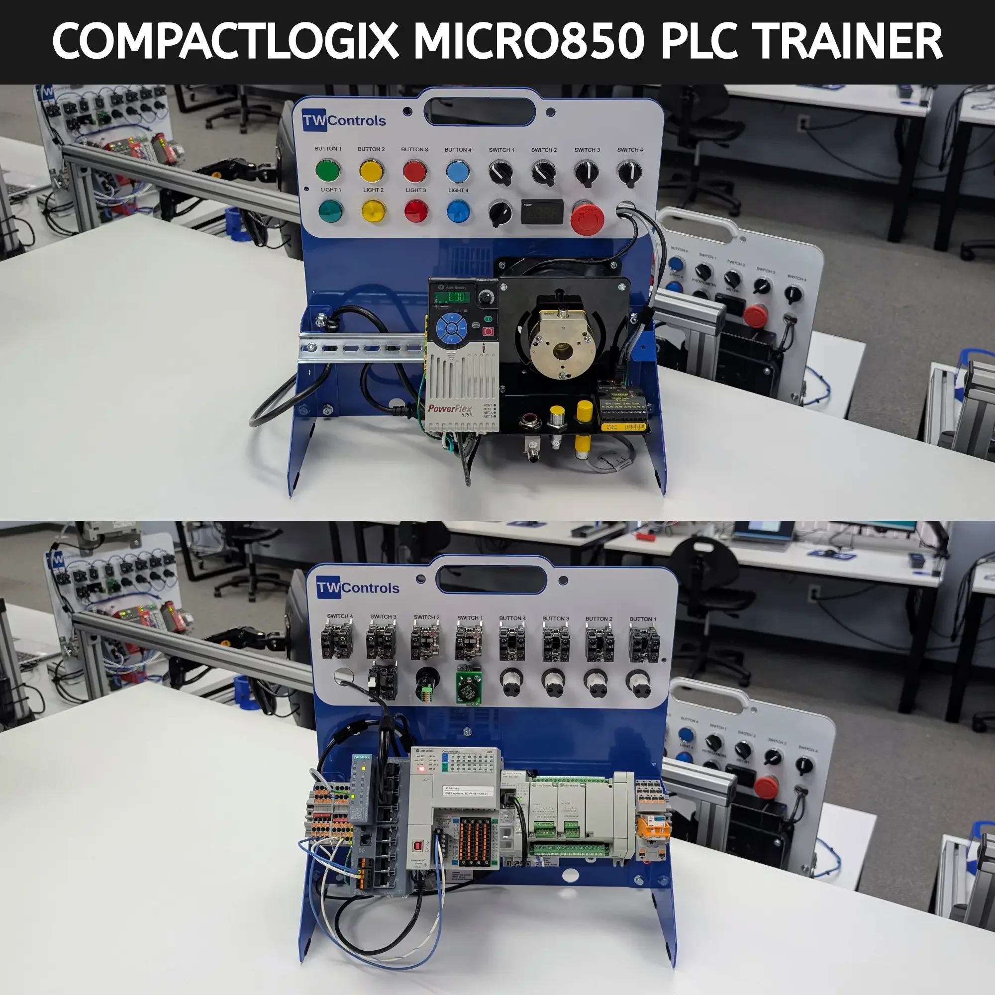 CompactLogix & Micro850 PLC Trainer - IO Link and Sensors