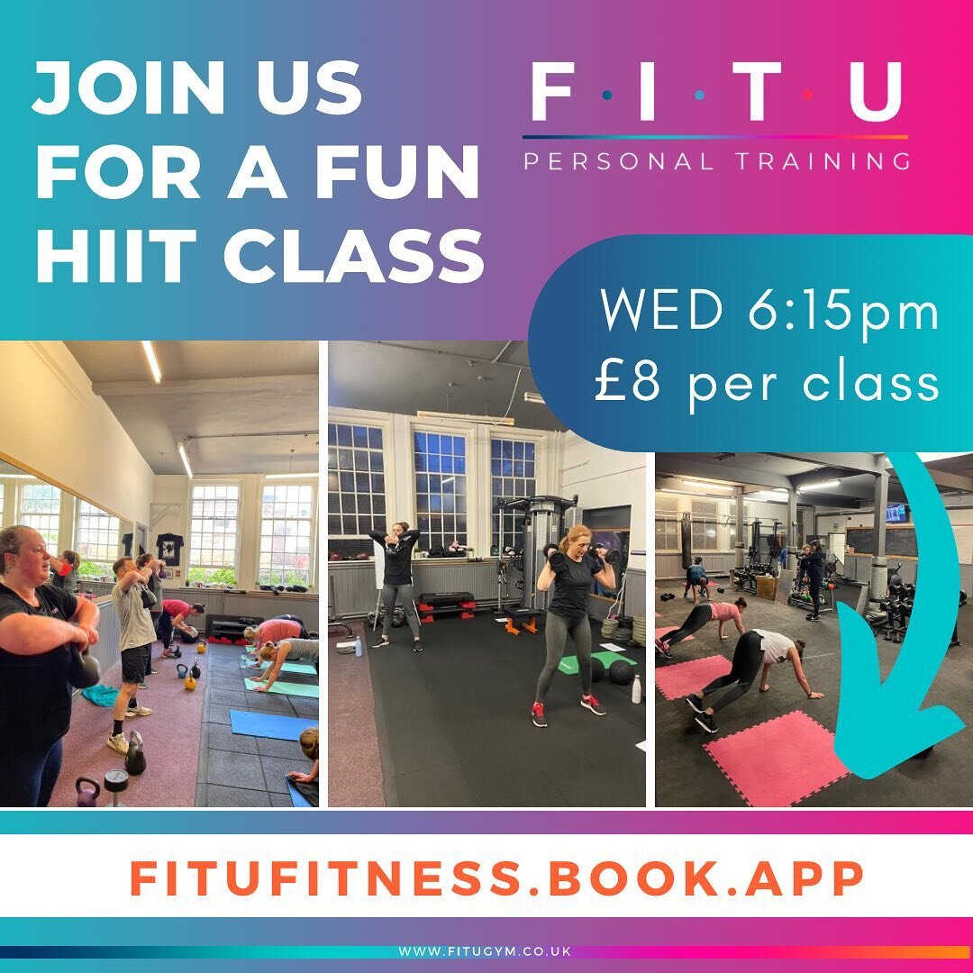 HIIT CLASS TONIGHT AT 6.15PM