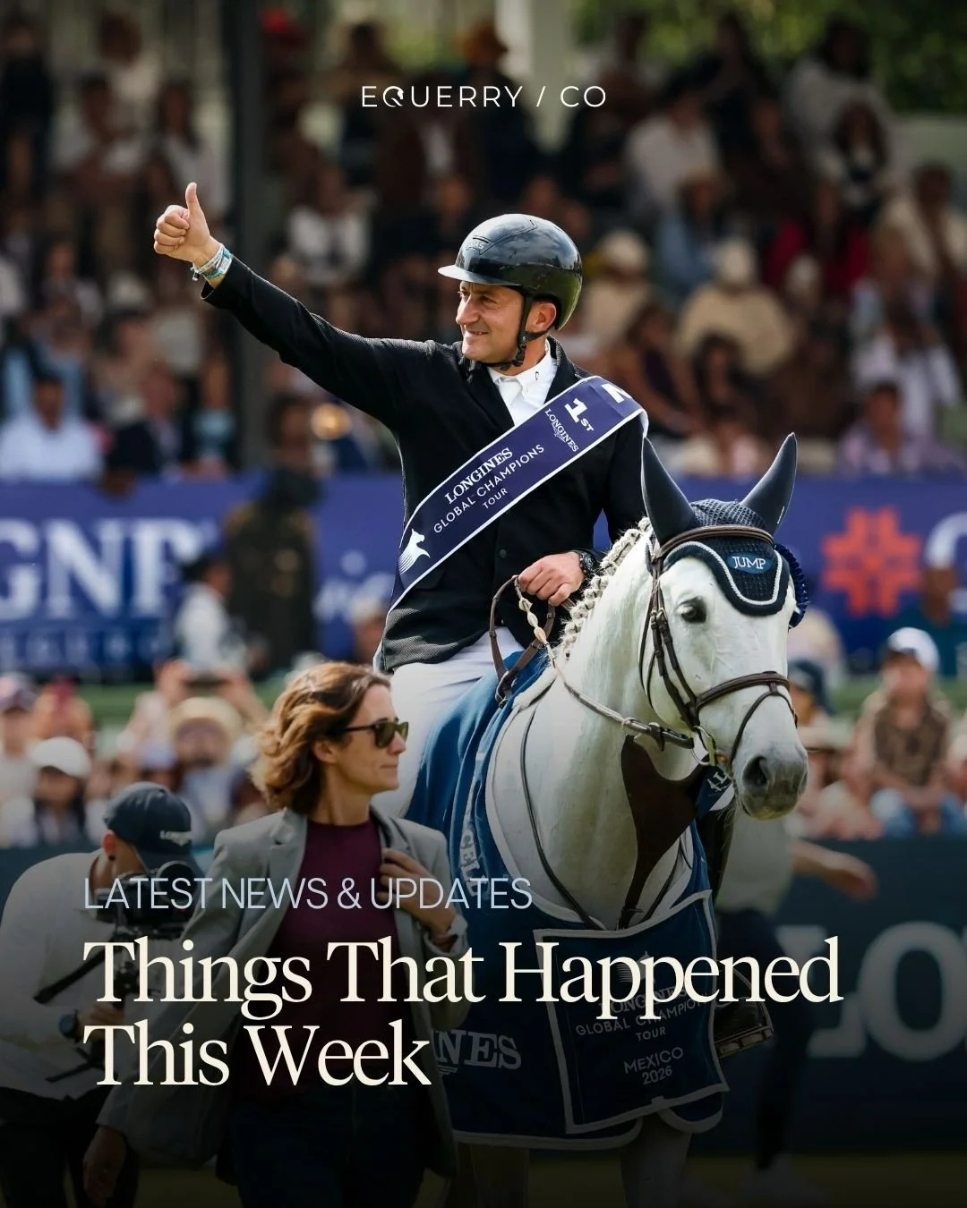 Things that happened this week:

🇲🇽 Piergiorgio Bucci won the &euro;437,200 LGCT Grand Prix of Mexico City riding Pallieter vd N.Ranch.

🐎 A 2-year-old filly by Jackie&rsquo;s Warrier was sold for $2.3 million in Ocala.

🇩🇪 Team Germany won the 