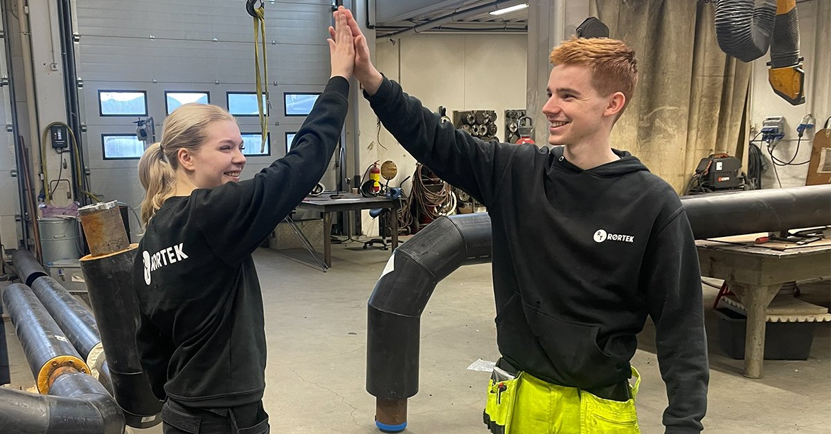 Fra skole til fagbrev: Slik er det å være lærling i Rørtek