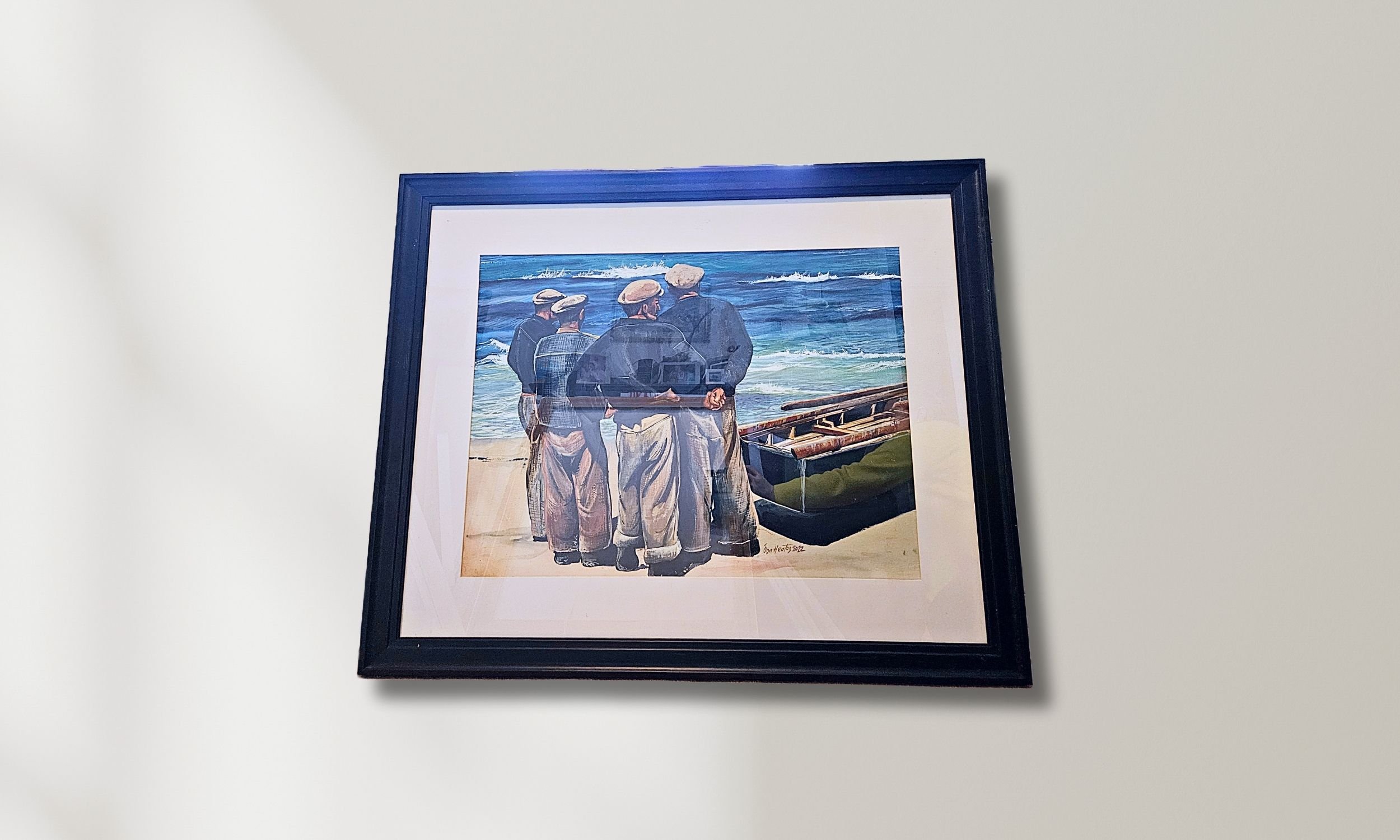 Fishermen_Waiting to go to sea_InishMeain_unaheatonart_30x40.jpg