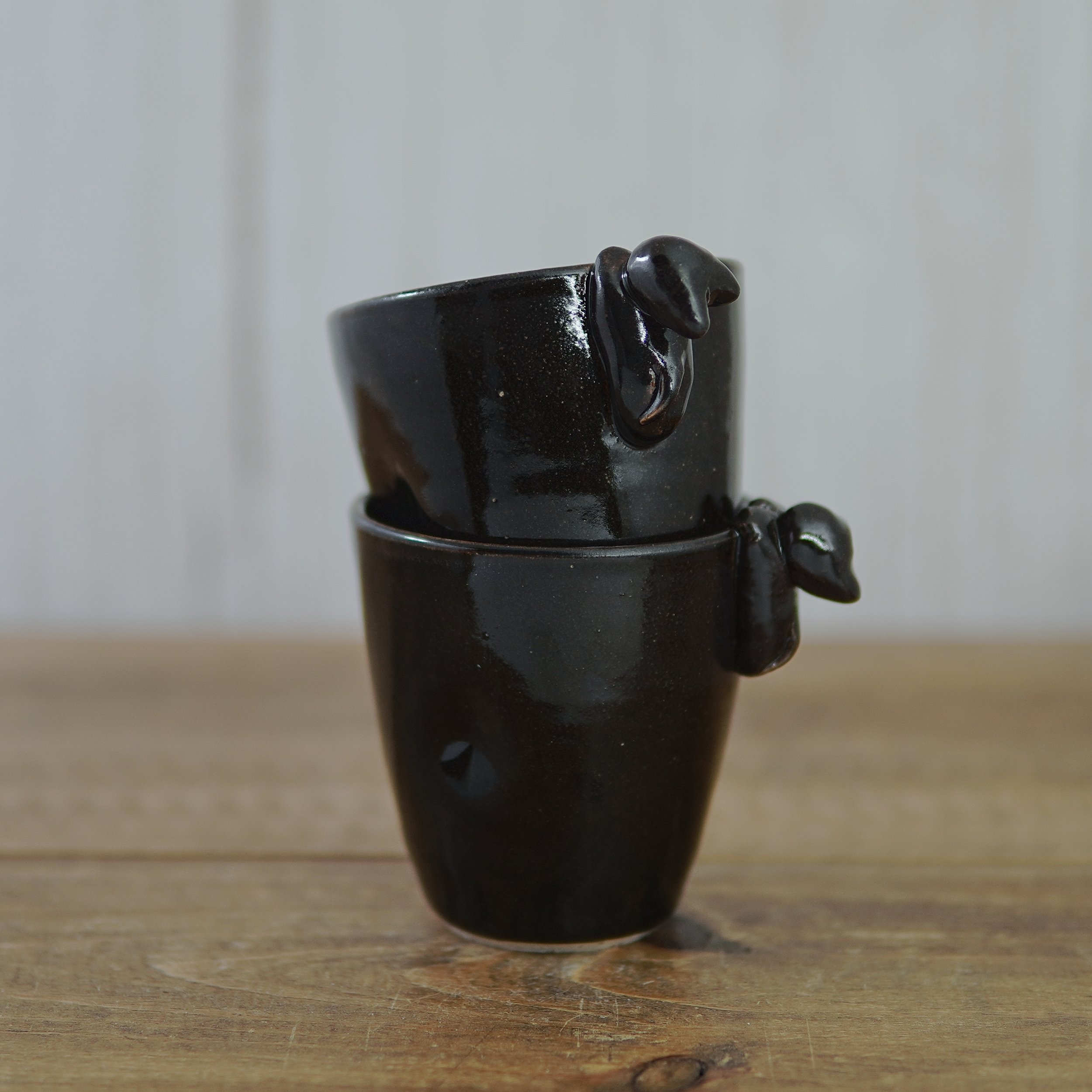Nyanko Yunomi Cup (Deep Tenmoku)