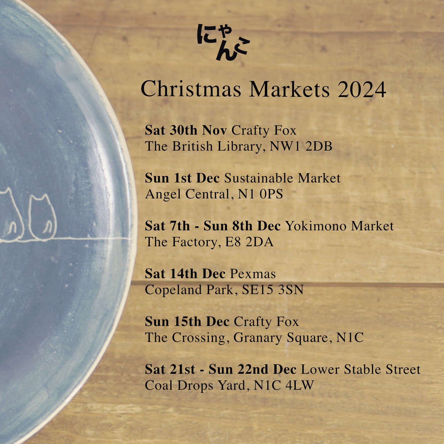 🎄Busy market season begins! Starting with @craftyfoxmarket next Saturday, November 30th, I'll be popping up at different markets every weekend until Christmas.
Looking forward to meeting you at these lovely markets!
.
#christmasmarket #craftmarketlo