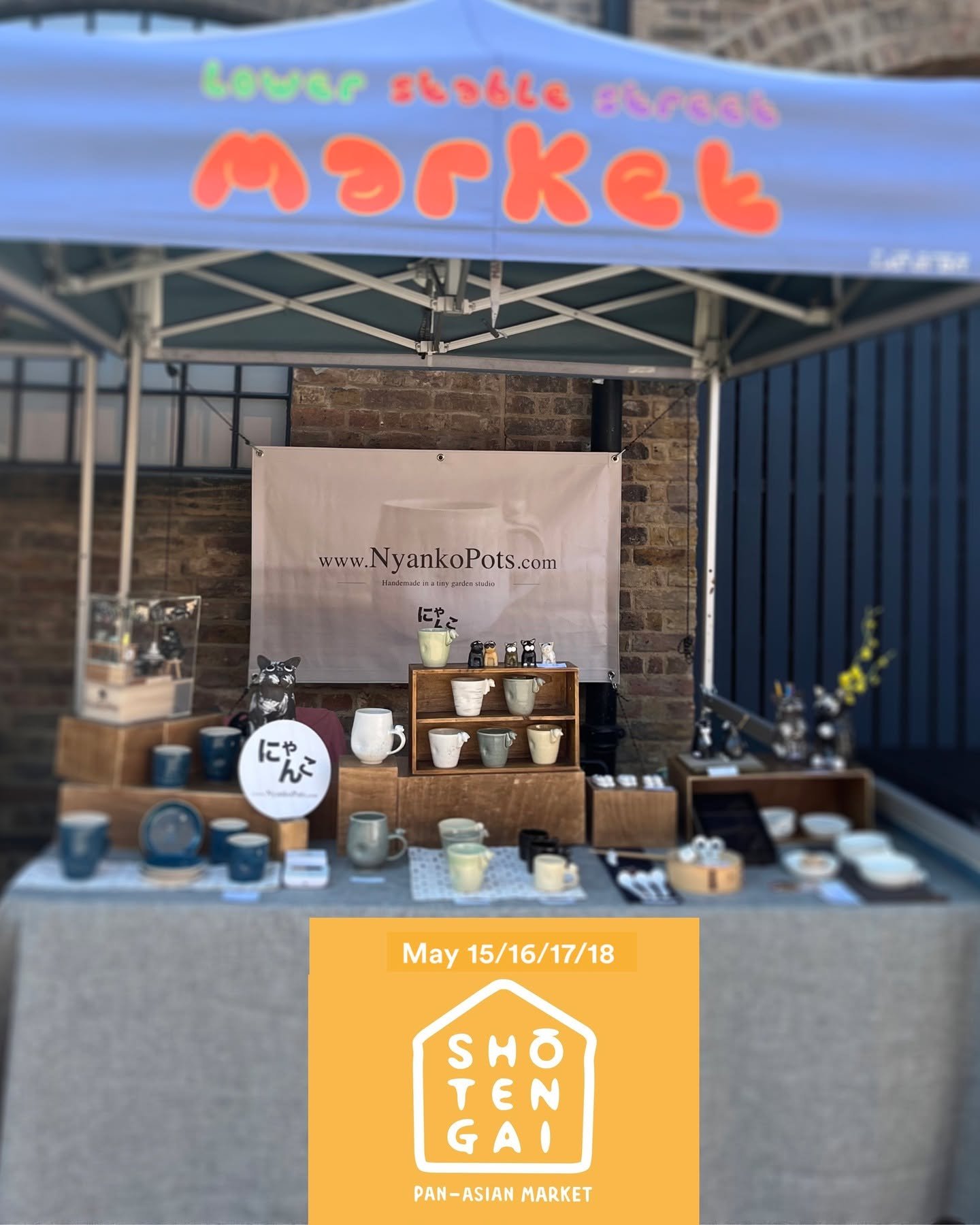 I'll be back at Lower Stable Street again, Shotengai Japanese/Asian market this weekend. 
Friday through Sunday. 
Look forward to seeing you there!😸

@beams_and_co 
@lowerstablestreet_market 
@coaldropsyard
