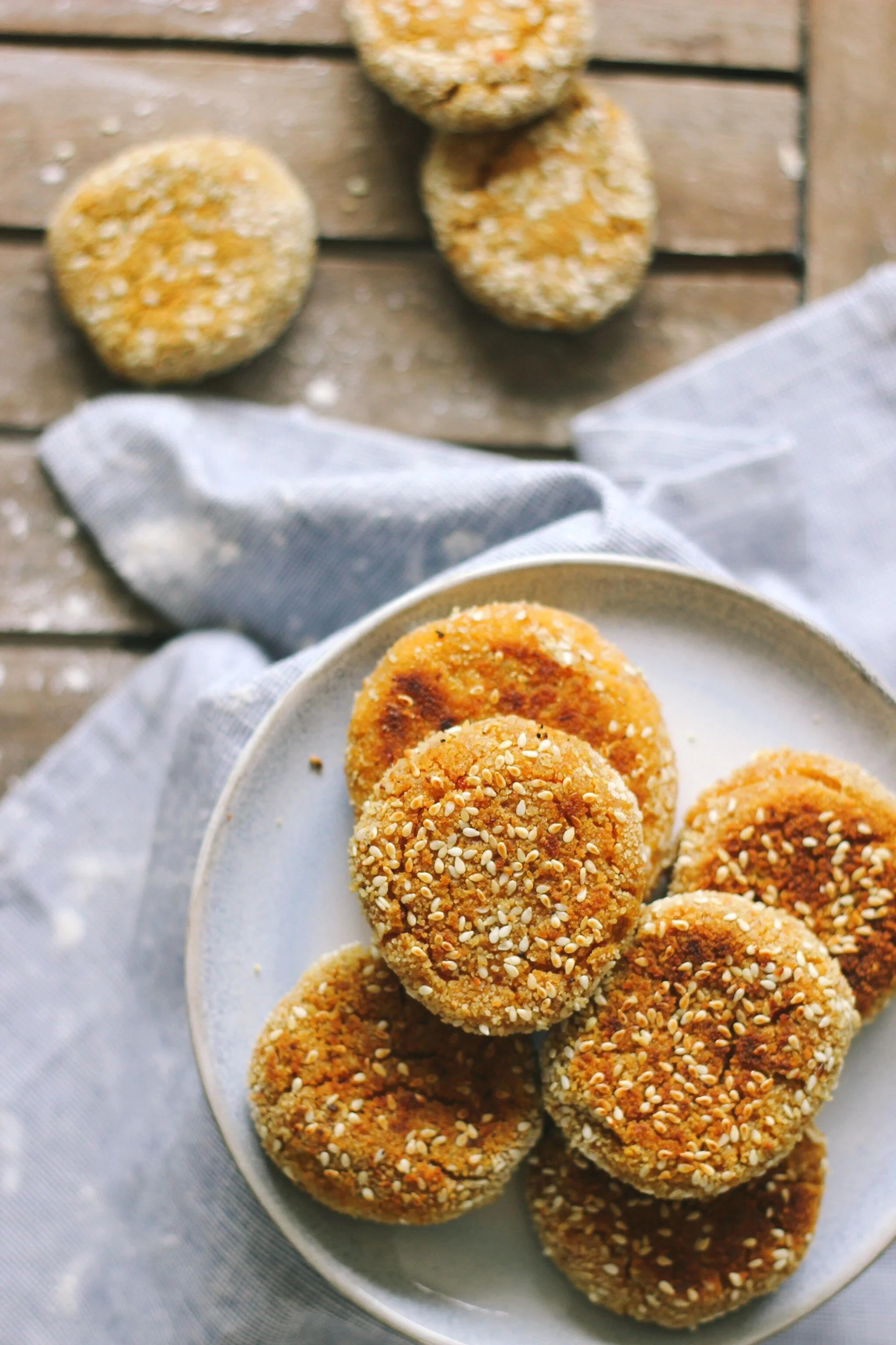 Spicy pompoen falafel