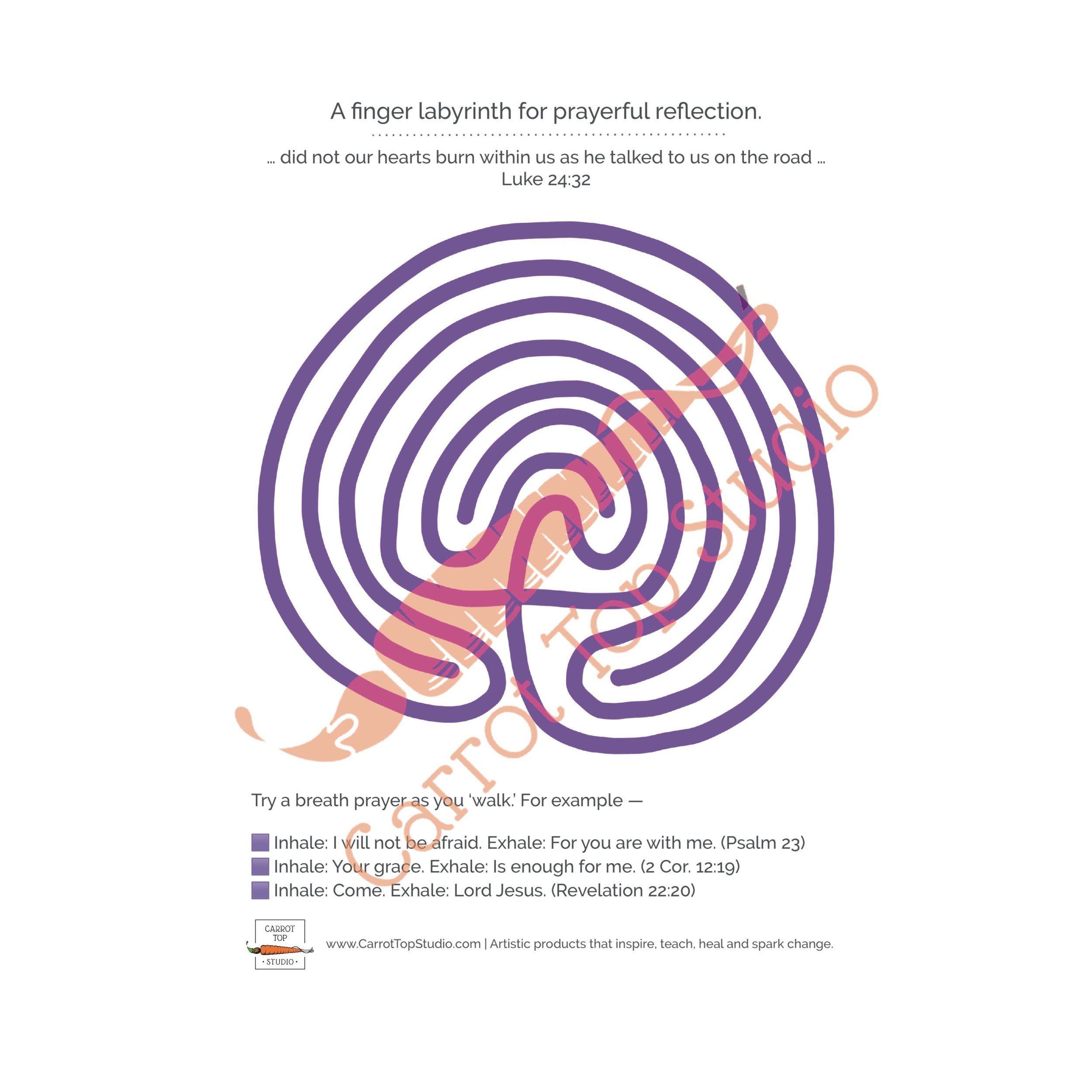 free digital finger labyrinth download from carrot top studio