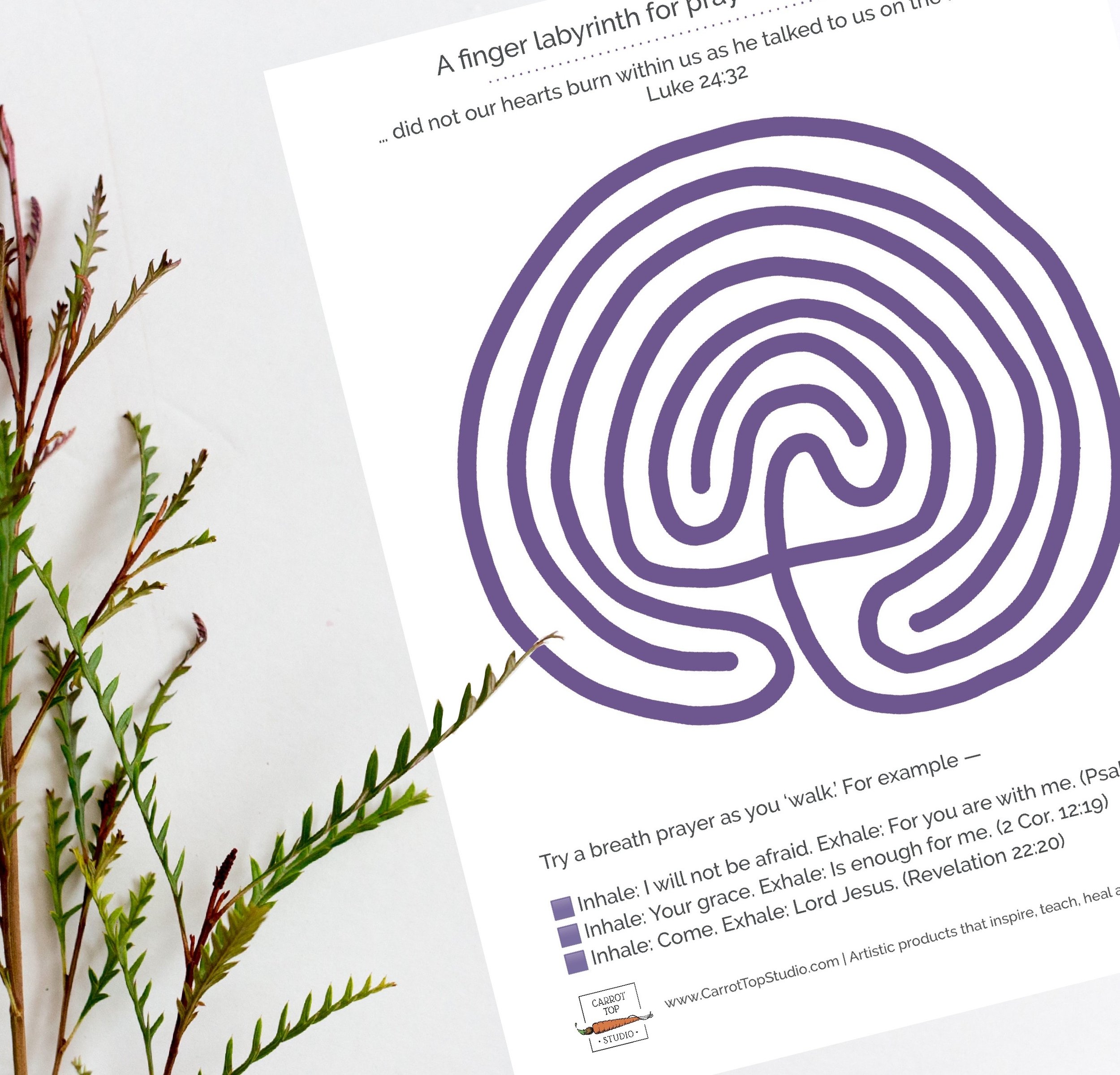 free digital finger labyrinth download from carrot top studio