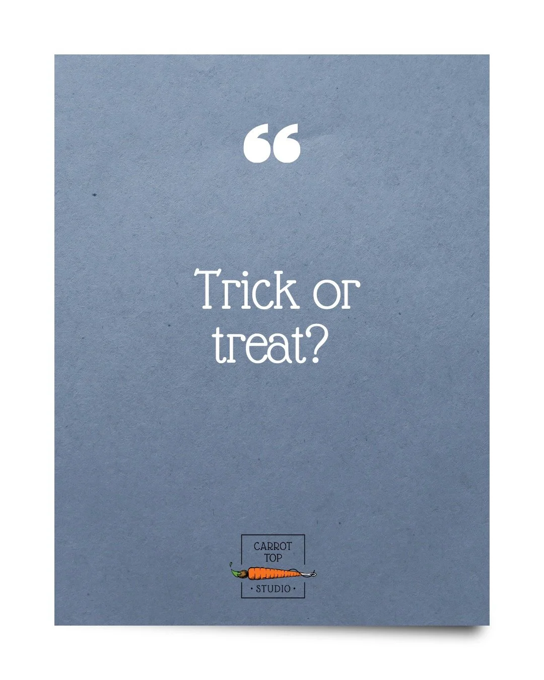 Trick? No thanks. We&rsquo;re here for color + candy! 🍬🎨

#CarrotTopStudio #TrickOrTreat #HalloweenFun #CreativeSpirit #ArtWithHeart #HandmadeJoy #SpookySeason #CreativeConnections #EverydayBeauty #ColorfulDesigns