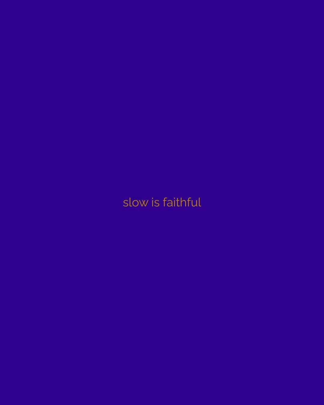 Slow is faithful. 💜

Lent keeps reminding me that faithfulness doesn&rsquo;t have to be fast or flashy. Sometimes it looks like showing up steadily, taking the long way, and trusting that small, quiet steps still matter. There&rsquo;s grace in movin