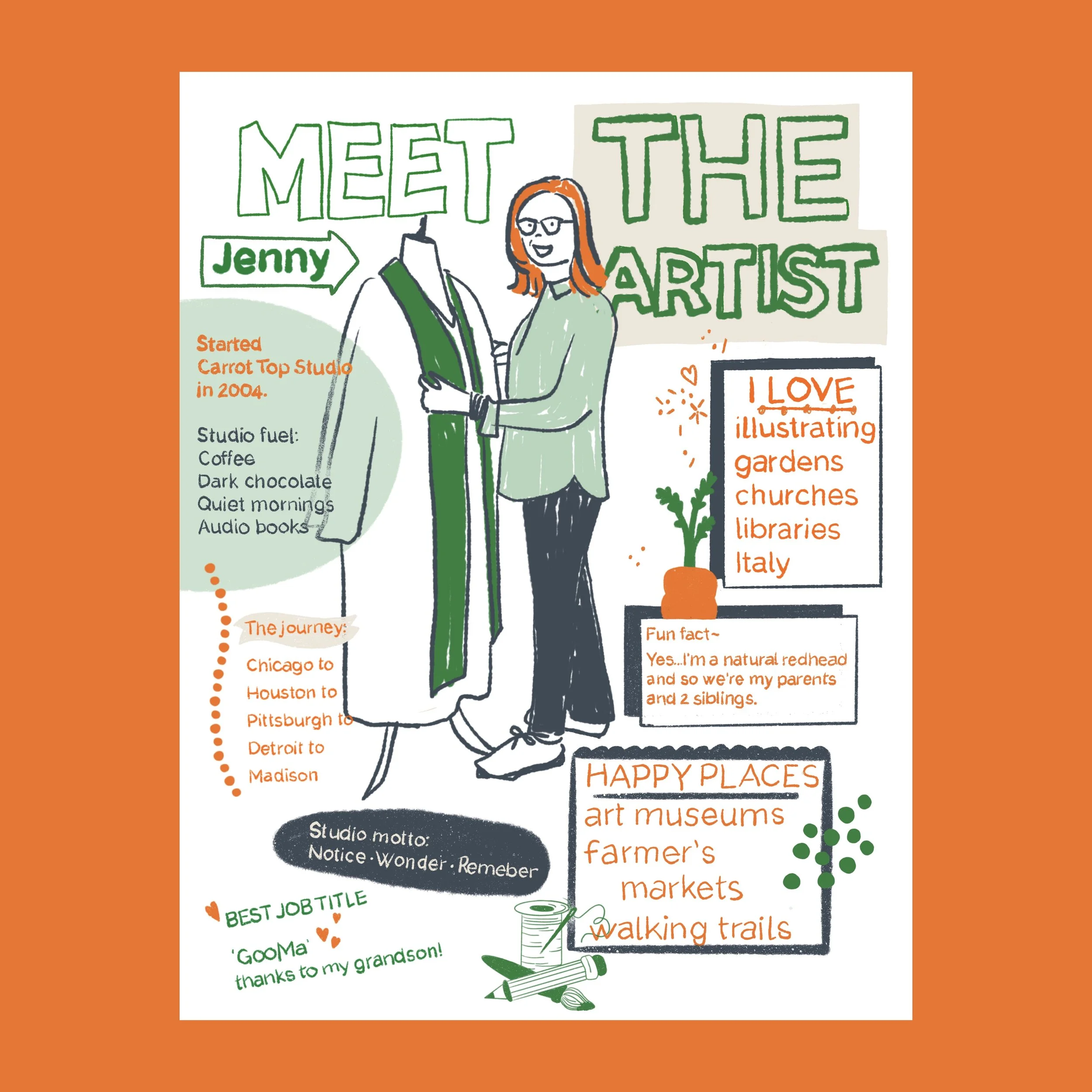 Meet the Artist Behind Carrot Top Studio