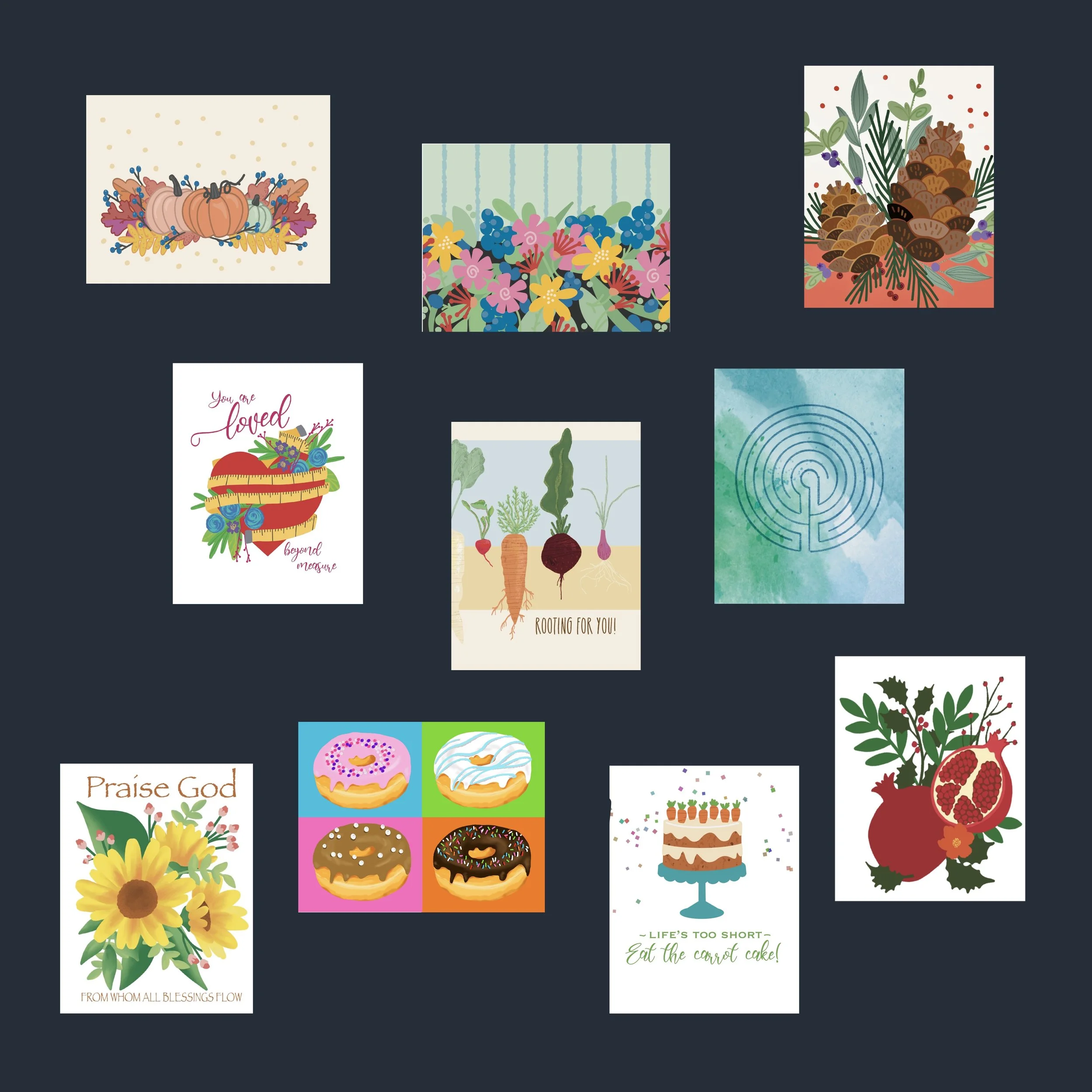 Carrot Top Studio - variety pack - note cards - stationery.jpg