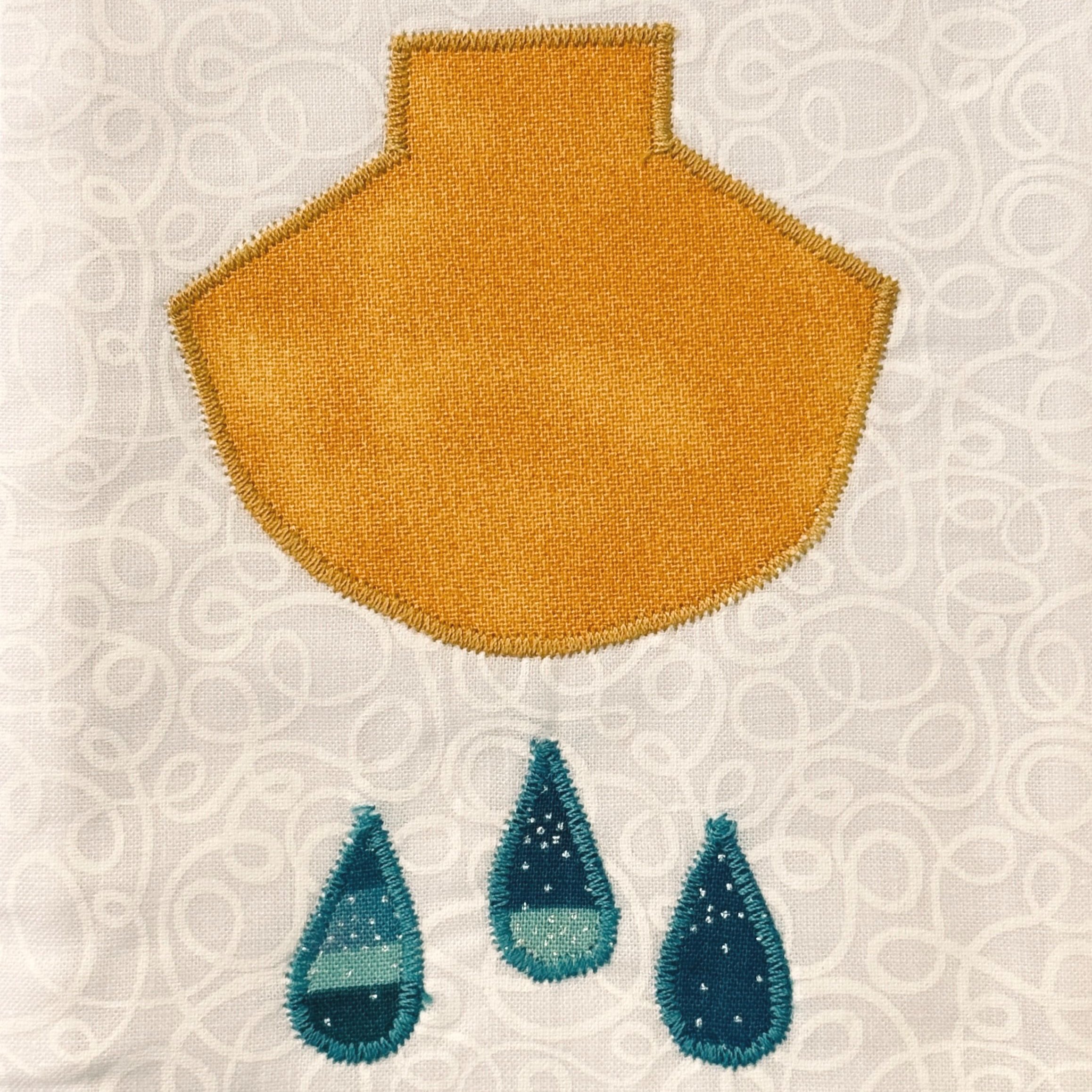 white, gold and blue baptism stole for clergy pastors and chaplain by carrot top studio