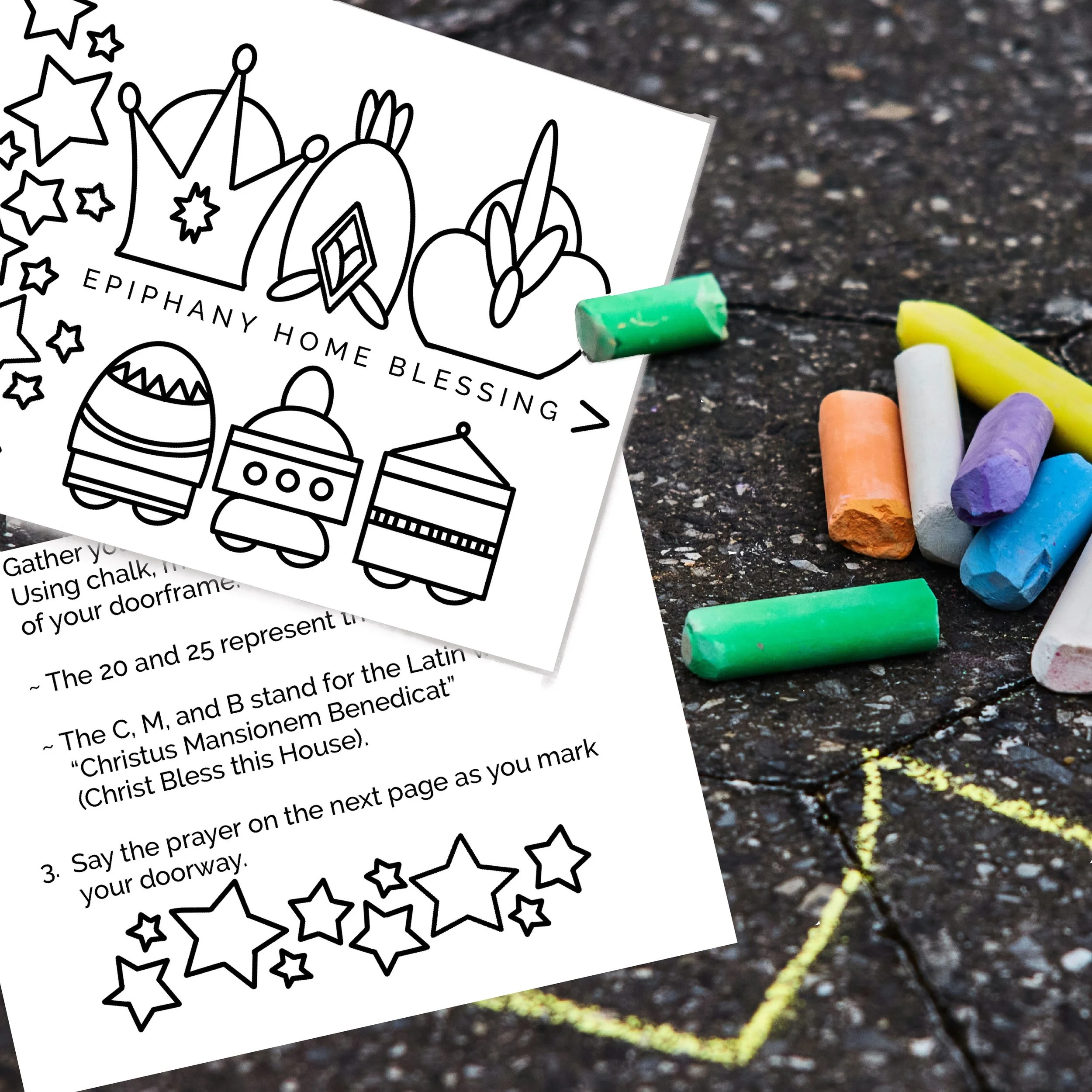 Download this Epiphany Home Blessing Zine from Carrot Top Studio