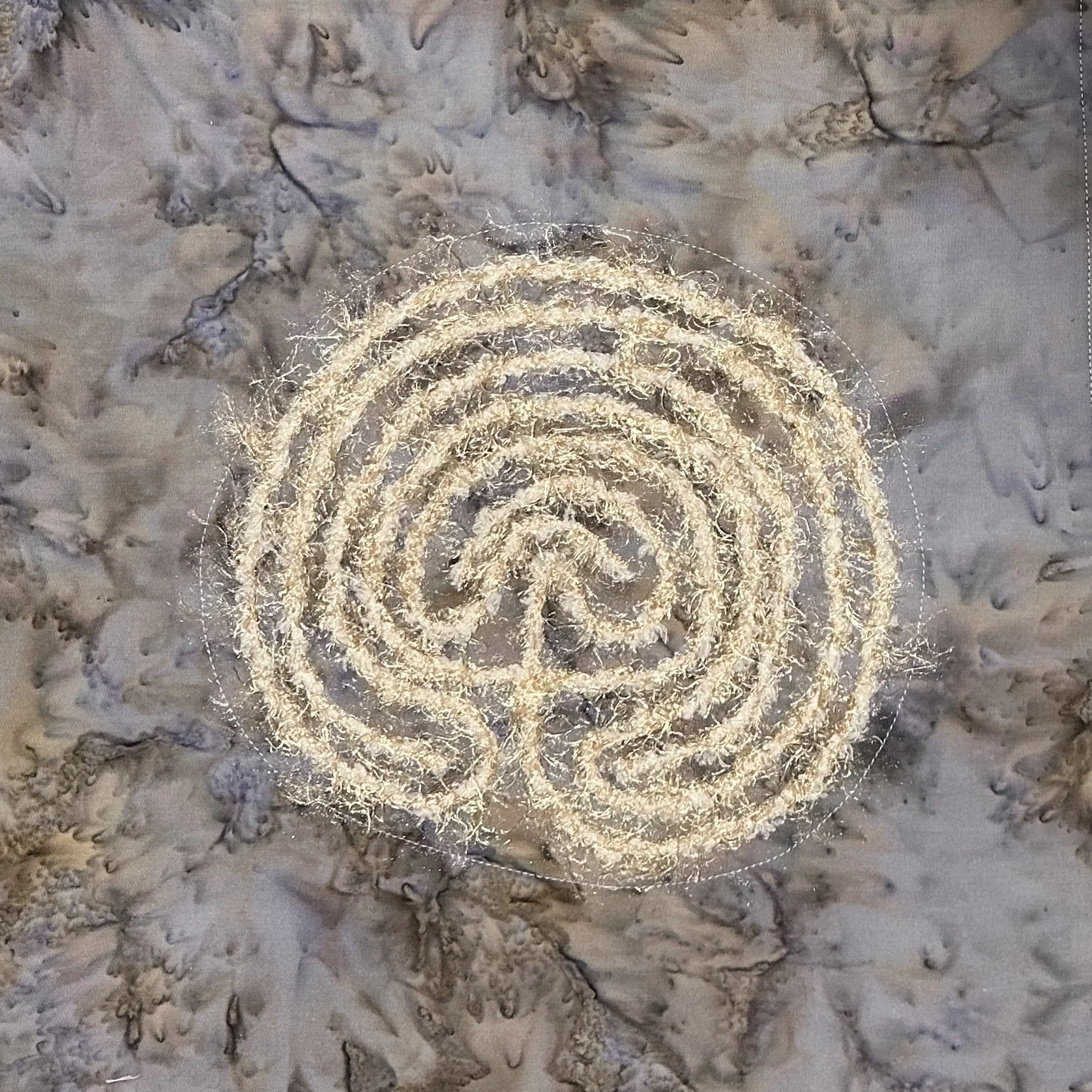 Medium gray tactile fabric finger labyrinth - Carrot Top Studio