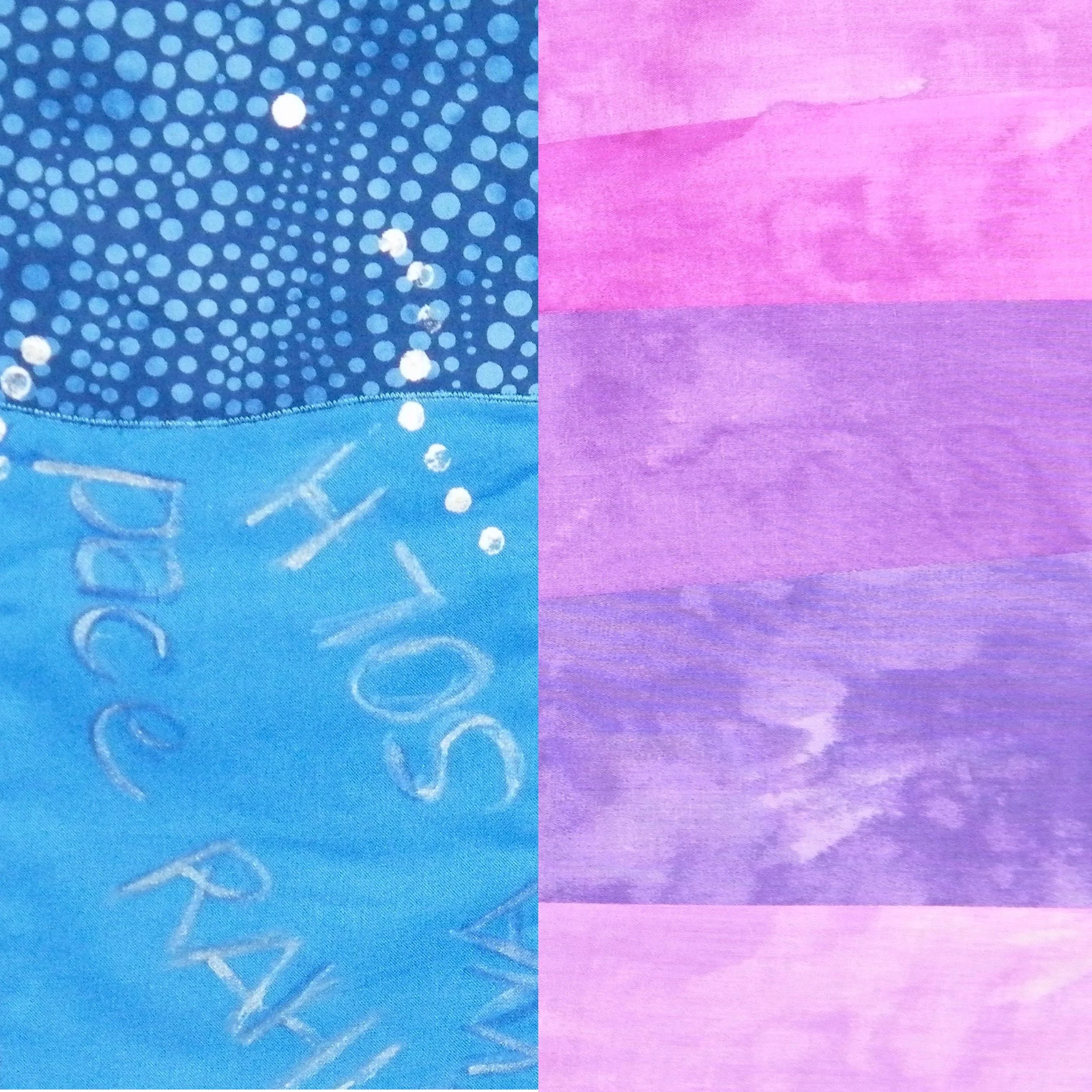 Advent stoles - blue & purple