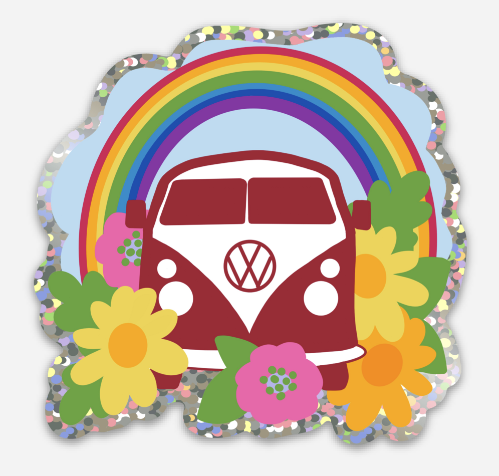 peace and love car stckers at Hppy Motors