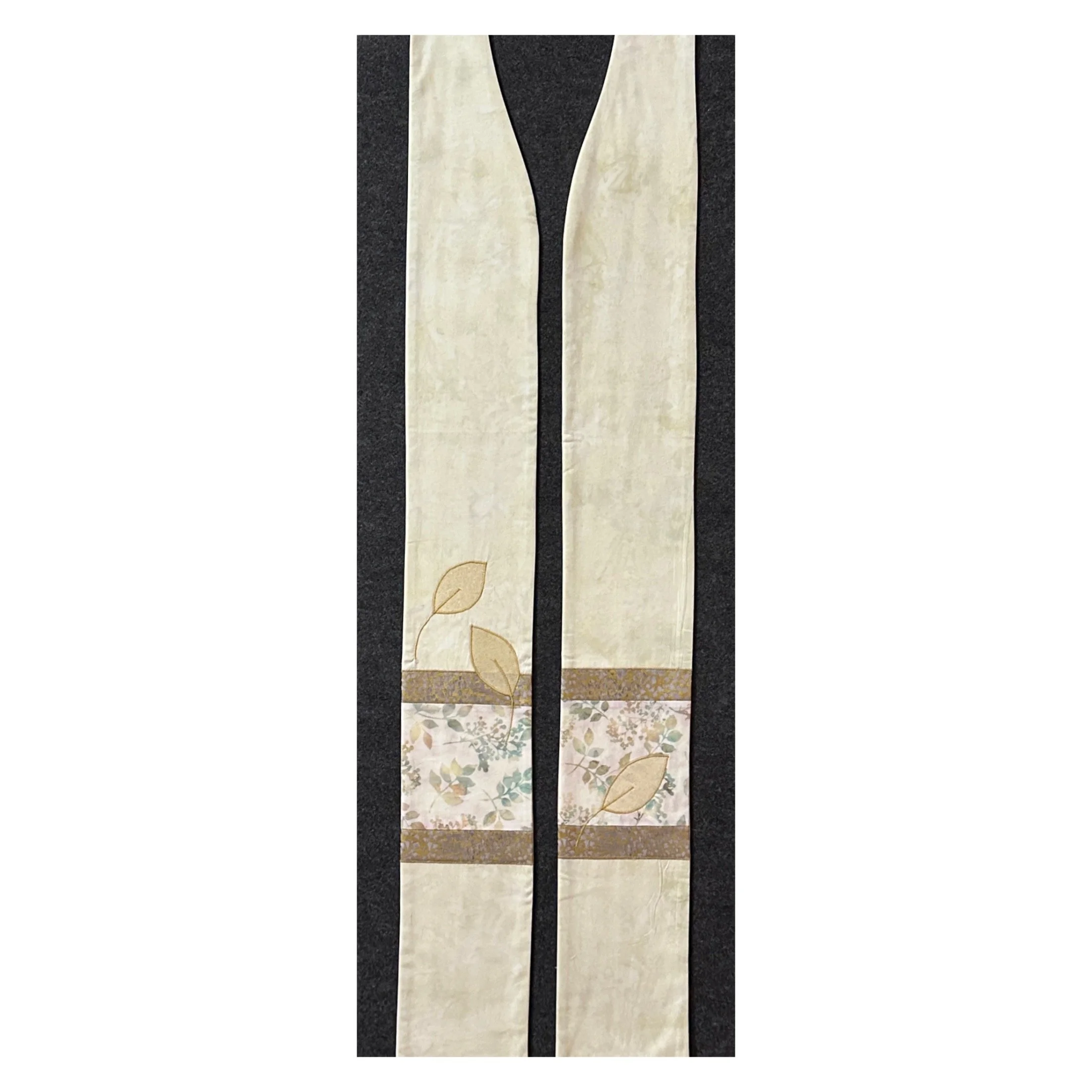 cream stole for clergy pastor and chaplain suitable for weddings