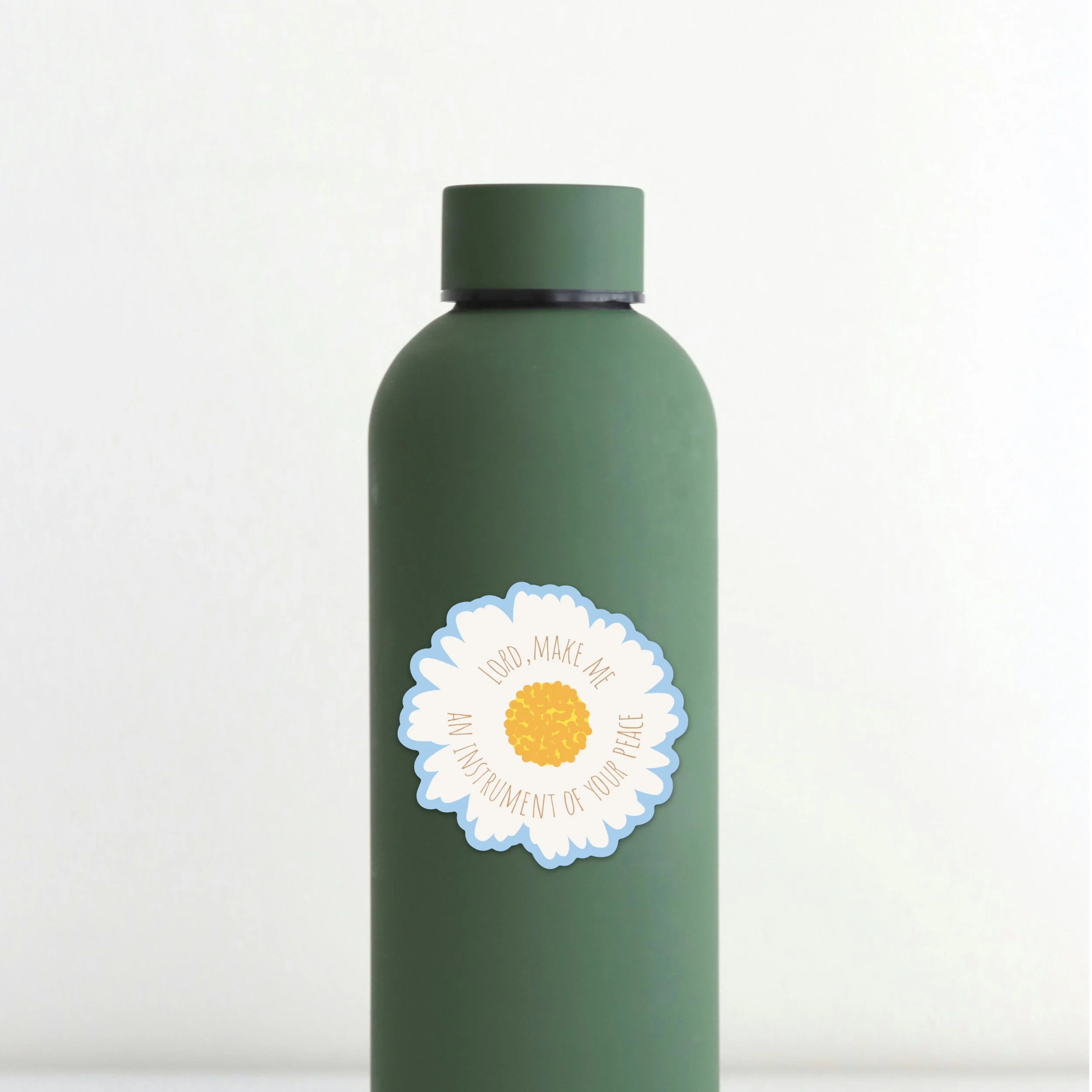 St. Francis prayer sticker on a water bottle - carrot top studio.jpg
