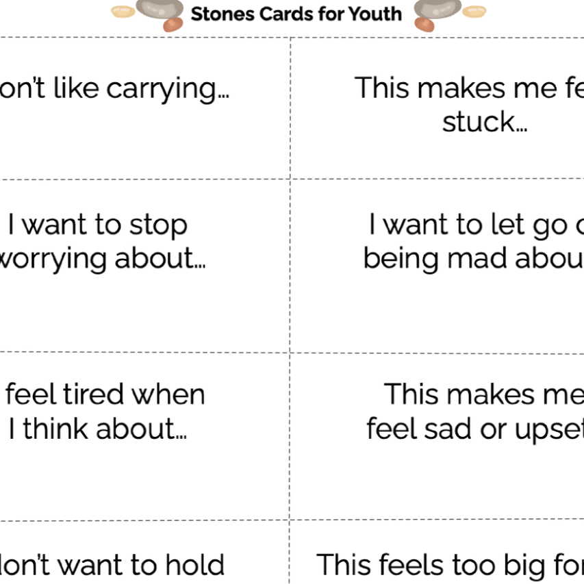 Individual Lent reflection using Stones & Seeds prompt cards and sorting mats.