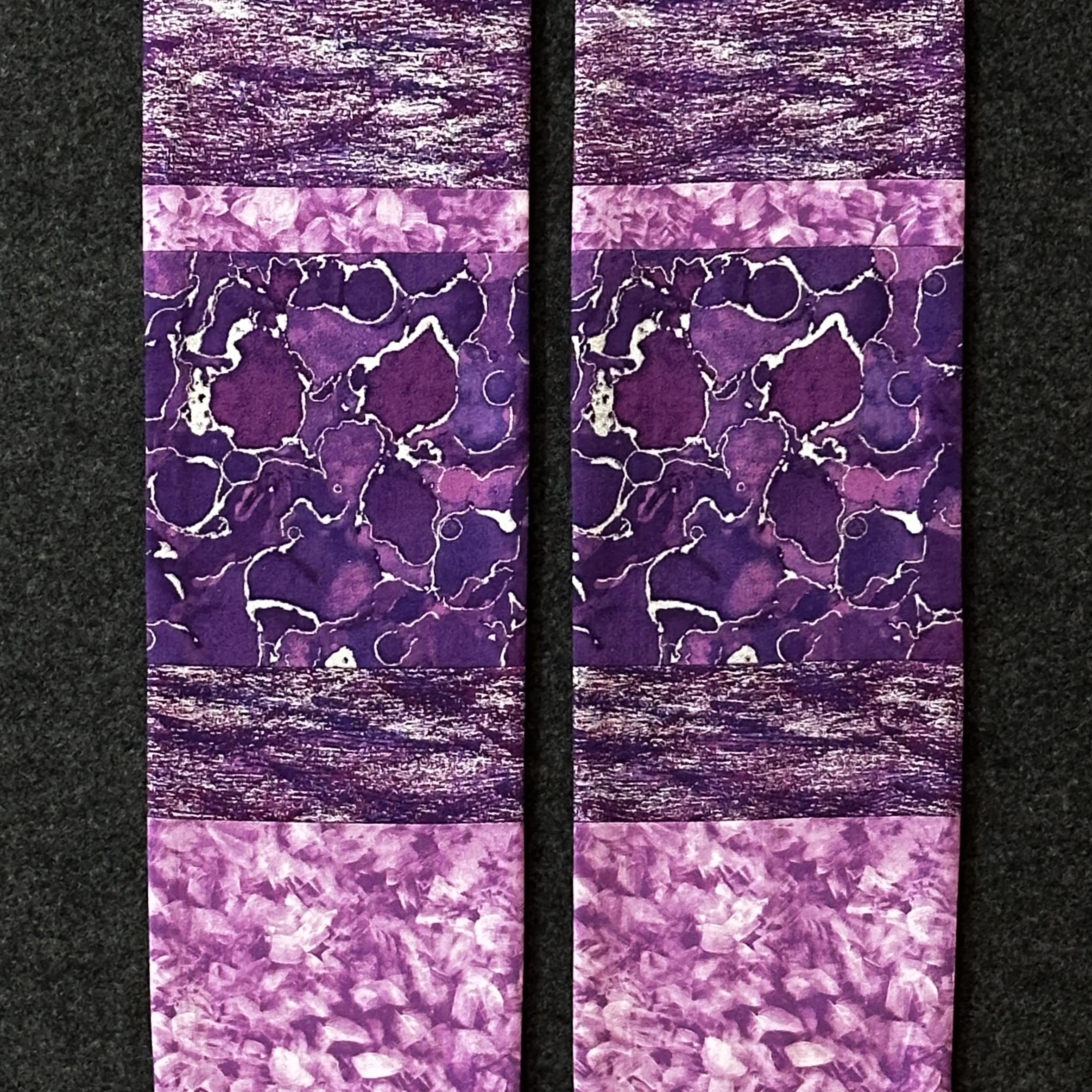 Detail of purple Advent stole by Carrot Top Studio.