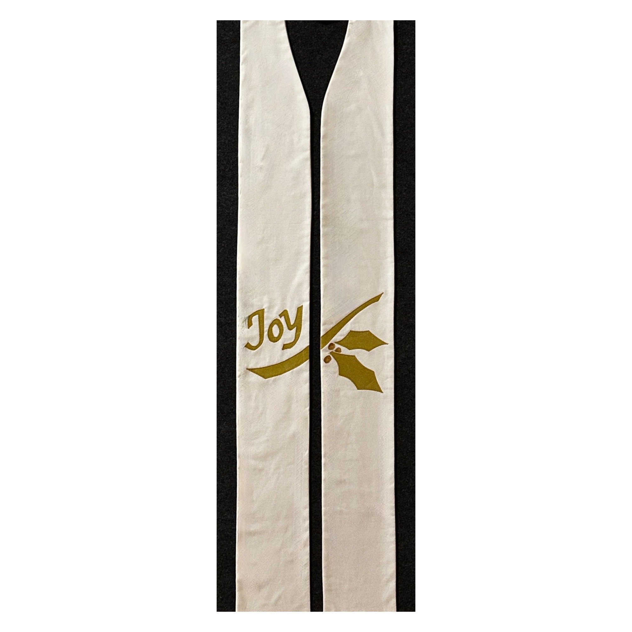 Joy | White Christmas Clergy Stole