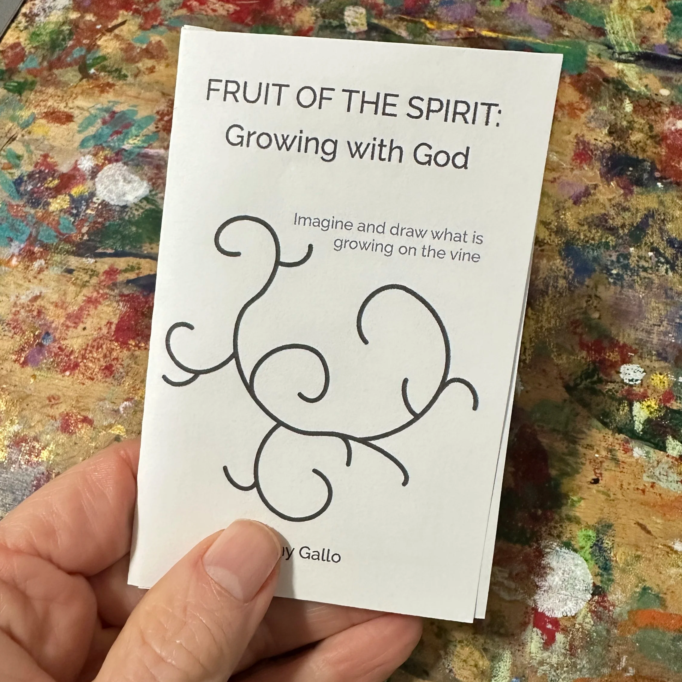 The cover of the Fruit of teh Spirit Zine for elementary and middle school students by Carrot Top Studio.